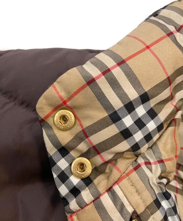 2210へ バーバリー ダウンジャケット リバーシブル 金ボタン ノバ
