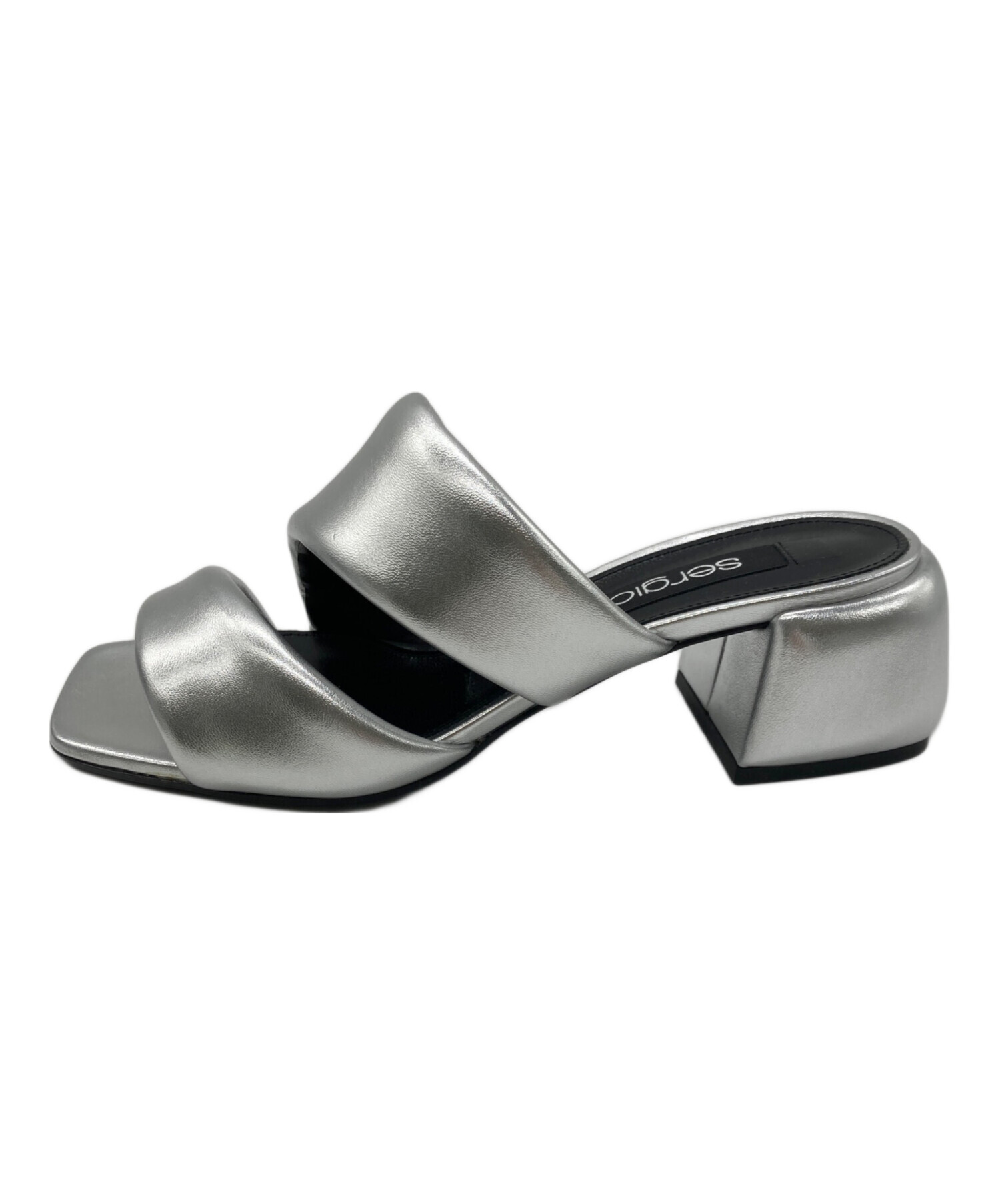 sergio rossi ミュールサンダル シルバー サイズ36 sergio rossi ミュールサンダル シルバー サイズ36