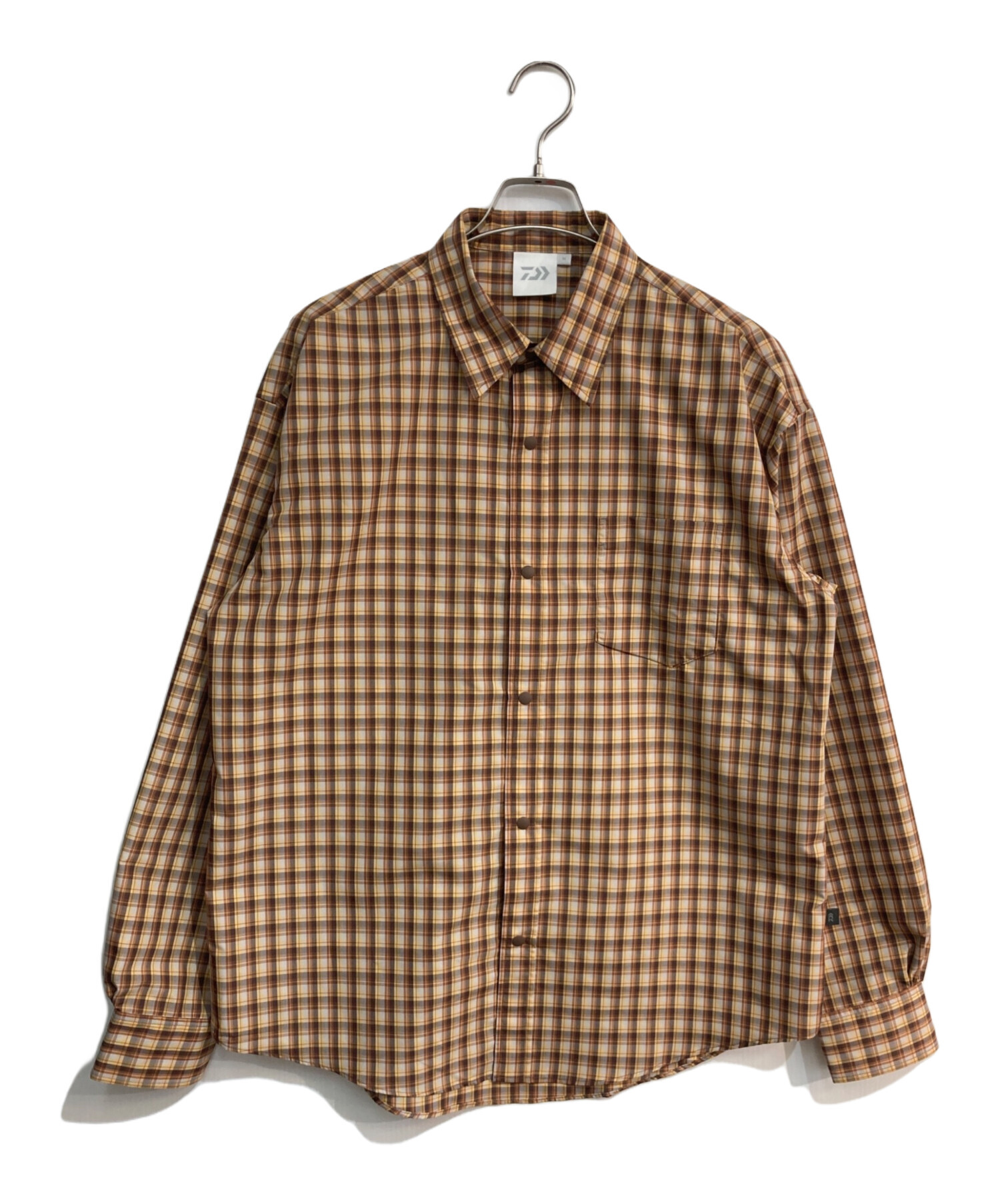 【DAIWA】　チェック 長袖シャツ DAIWA([スポーツ]ダイワ) / 長袖シャツ/M/グレー/チェック/DE