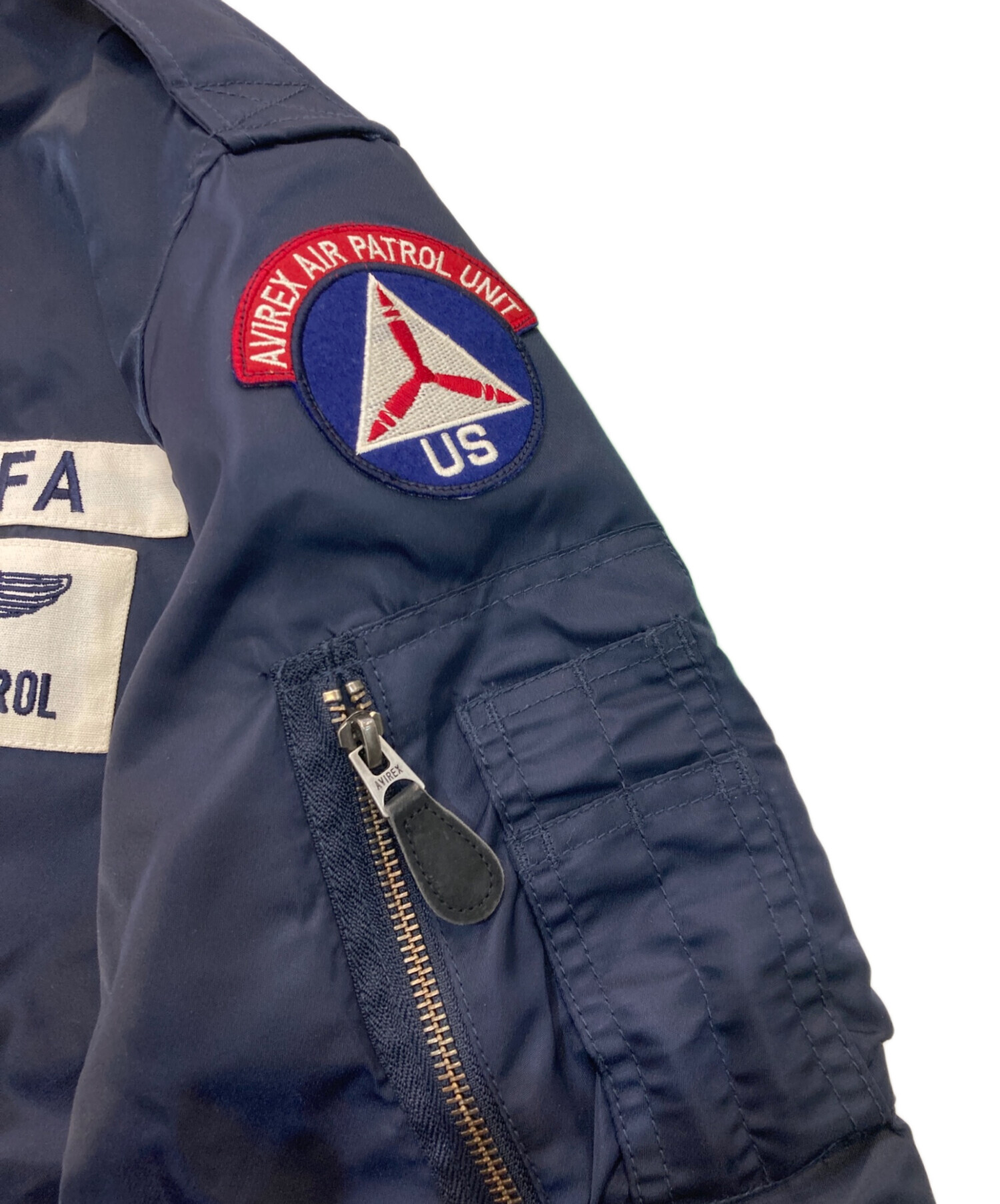 AVIREX フライトジャケット L-2 USAFA 民間航空パトロール 紺 AVIREX フライトジャケット L-2 USAFA 民間航空パトロール 紺