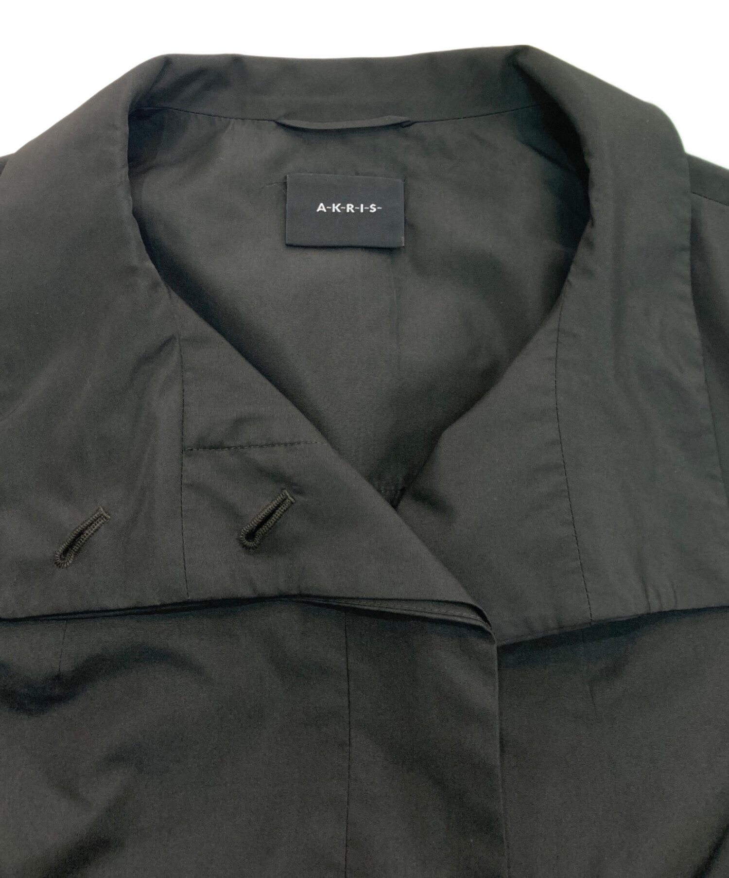 中古・古着通販】AKRIS (アクリス) シルクコート 165761 カーキ サイズ 