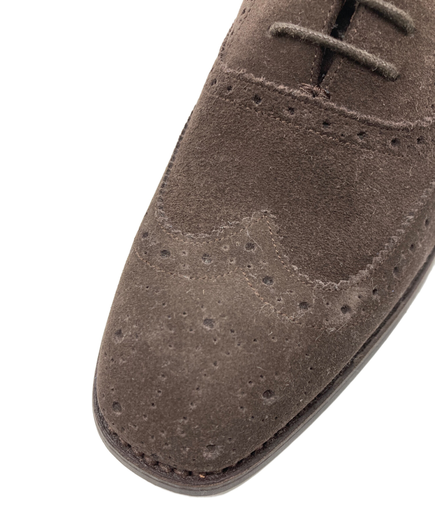 中古・古着通販】BARKER (バーカー) スエードウィングチップシューズ