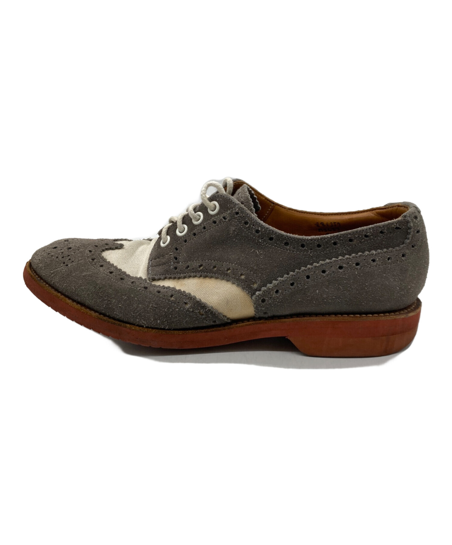 b*n様 Tricker's グレー レザー ウィングチップシューズ 中古・古着通販】Tricker's (トリッカーズ) スウェードウィングチップ