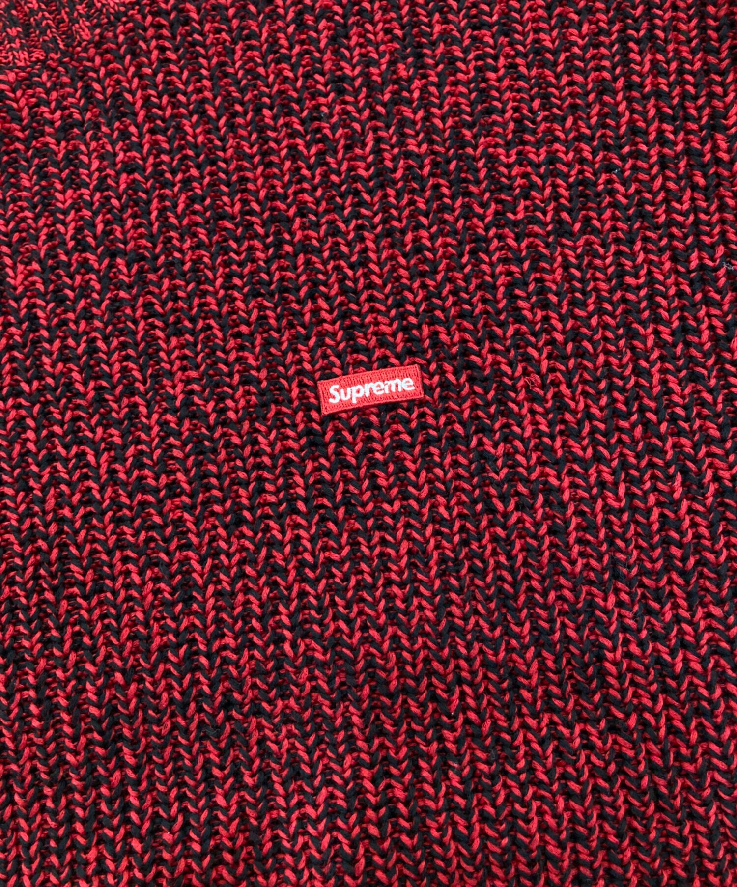 Supreme Melange Rib Knit Sweater 赤 21aw 中古・古着通販】Supreme (シュプリーム) Melange Rib Knit Sweater