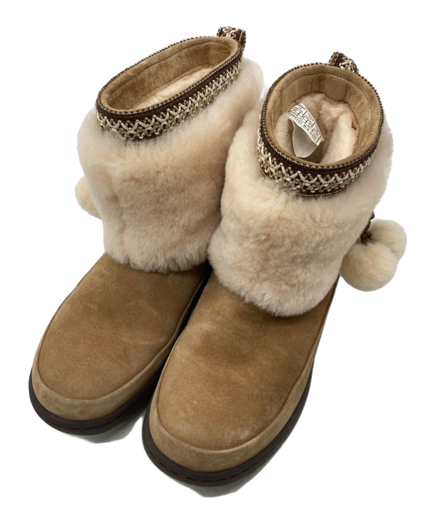 中古・古着通販】UGG (アグ) Brieショートブーツ ベージュ サイズ:24cm 