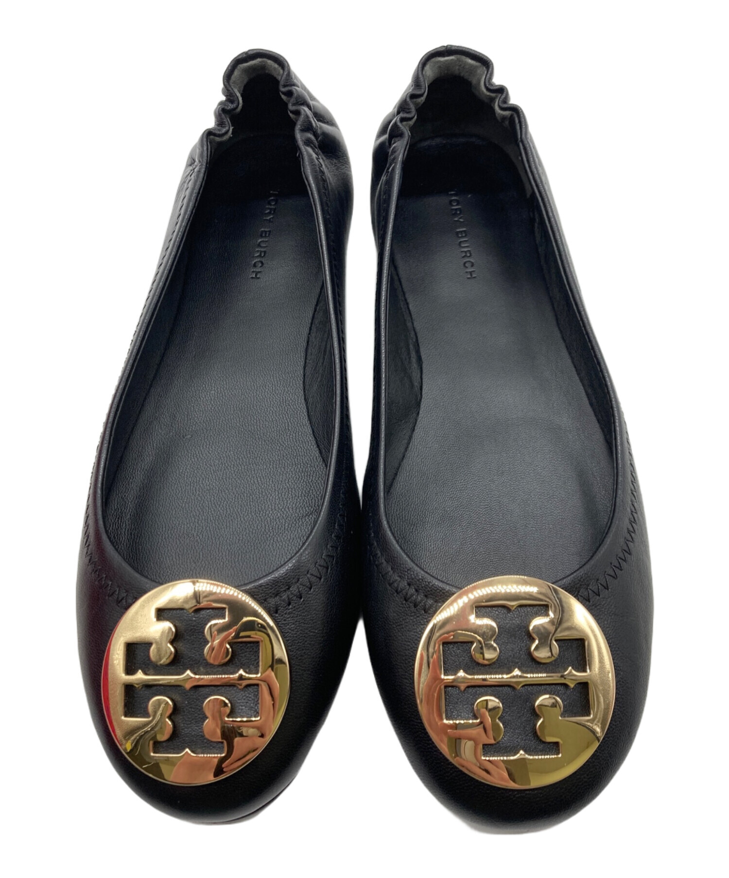 中古・古着通販】TORY BURCH (トリーバーチ) メタルロゴバレエシューズ 