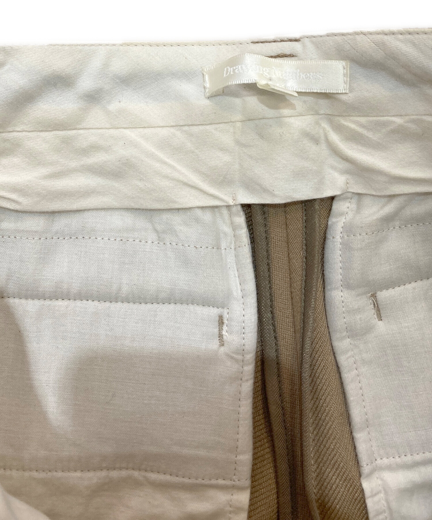 【新品未使用】Drawing Numbers ベージュ ワイドパンツ 中古・古着通販】Drawing Numbers (ドローイングナンバーズ) ダブル