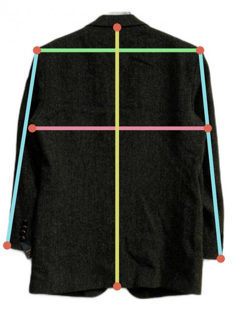 中古・古着通販】Harris Tweed (ハリスツイード) 3Bヘリンボーン