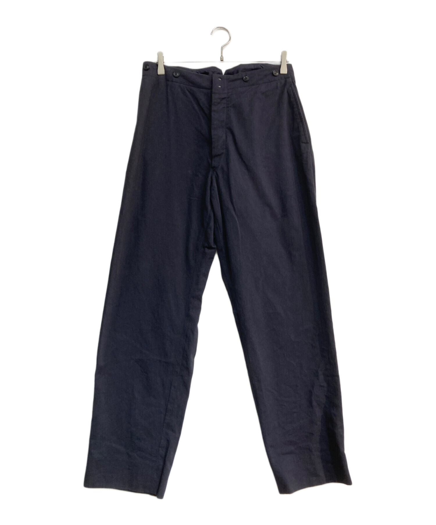 コモリ　ヘンプダックバックストラップパンツ サイズ1 COMOLI】ヘンプダック バックストラップパンツ