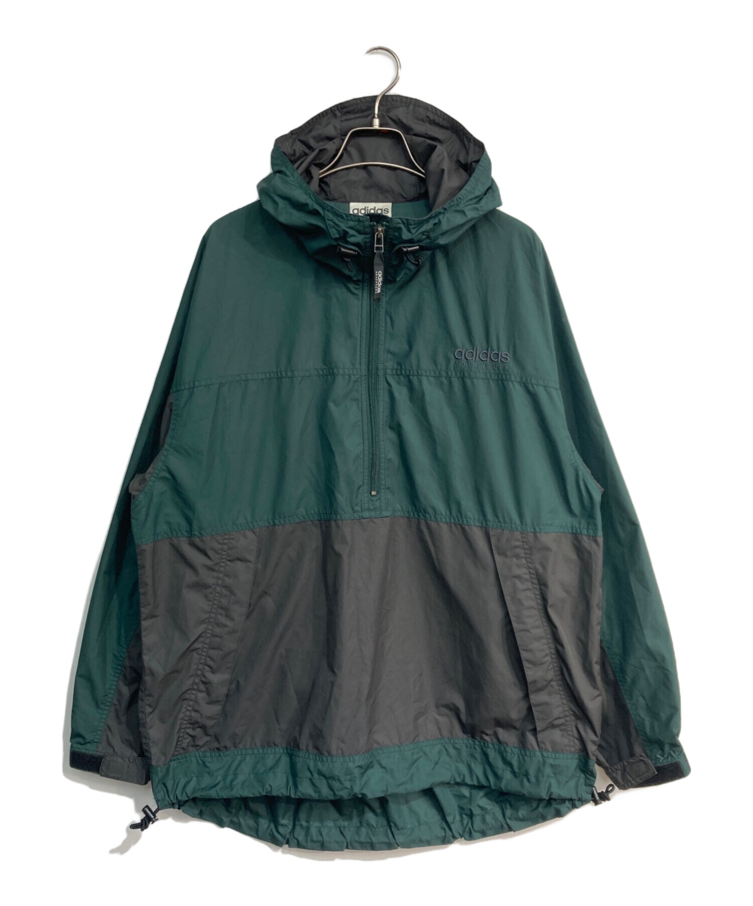 R10 古着10sカーキadidas アノラックナイロンジャケット 中古・古着通販】adidas (アディダス) ハーフジップアノラック