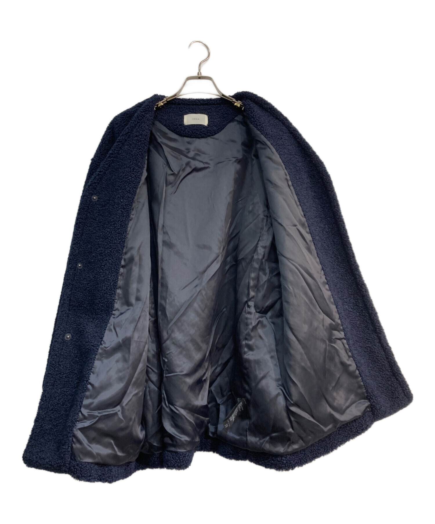 中古・古着通販】IENA (イエナ) ECOPEL ボアハーフコート ネイビー 