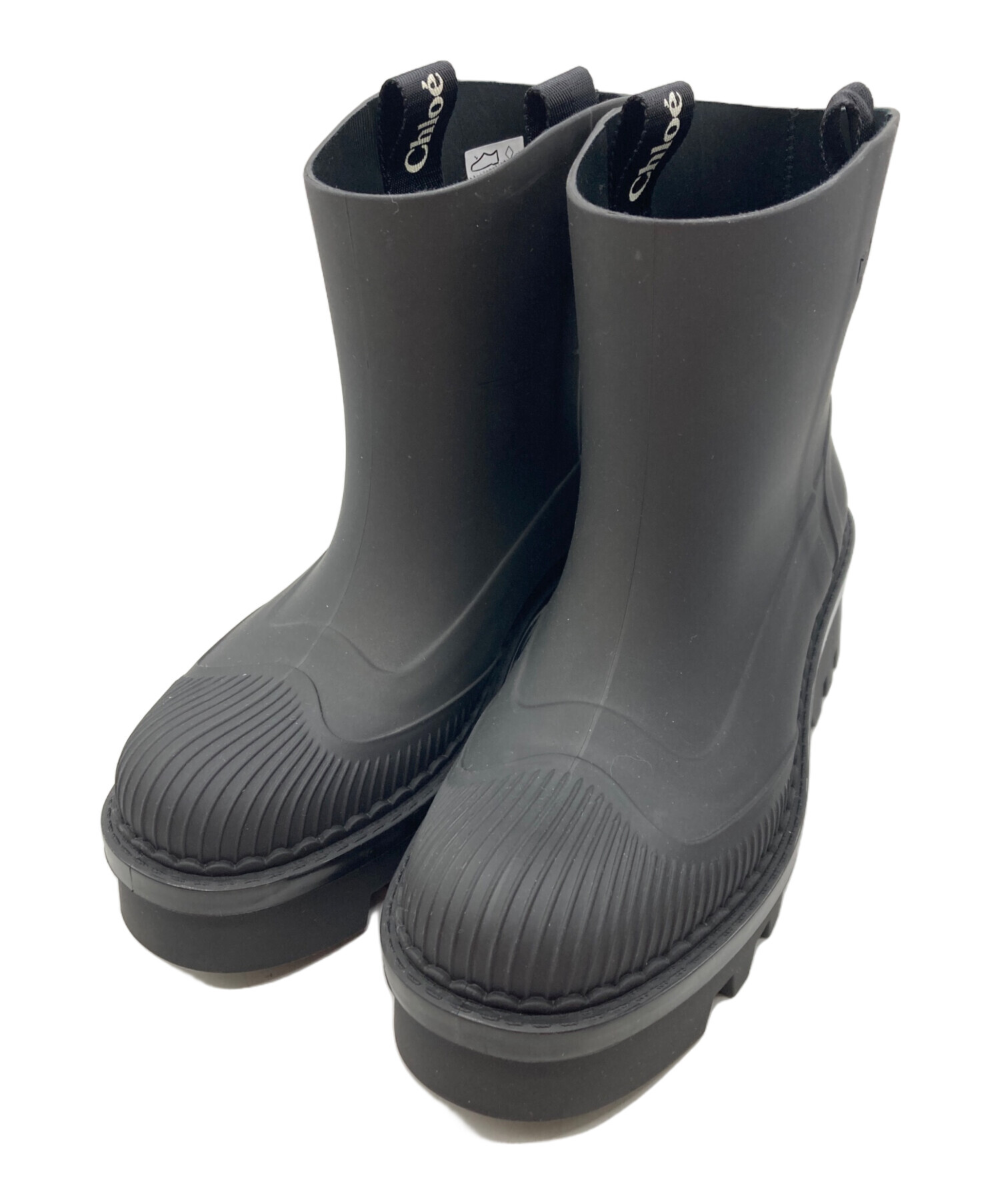 Chloé ブラック レインブーツ 中古・古着通販】Chloe (クロエ) レインブーツ ブラック サイズ:39