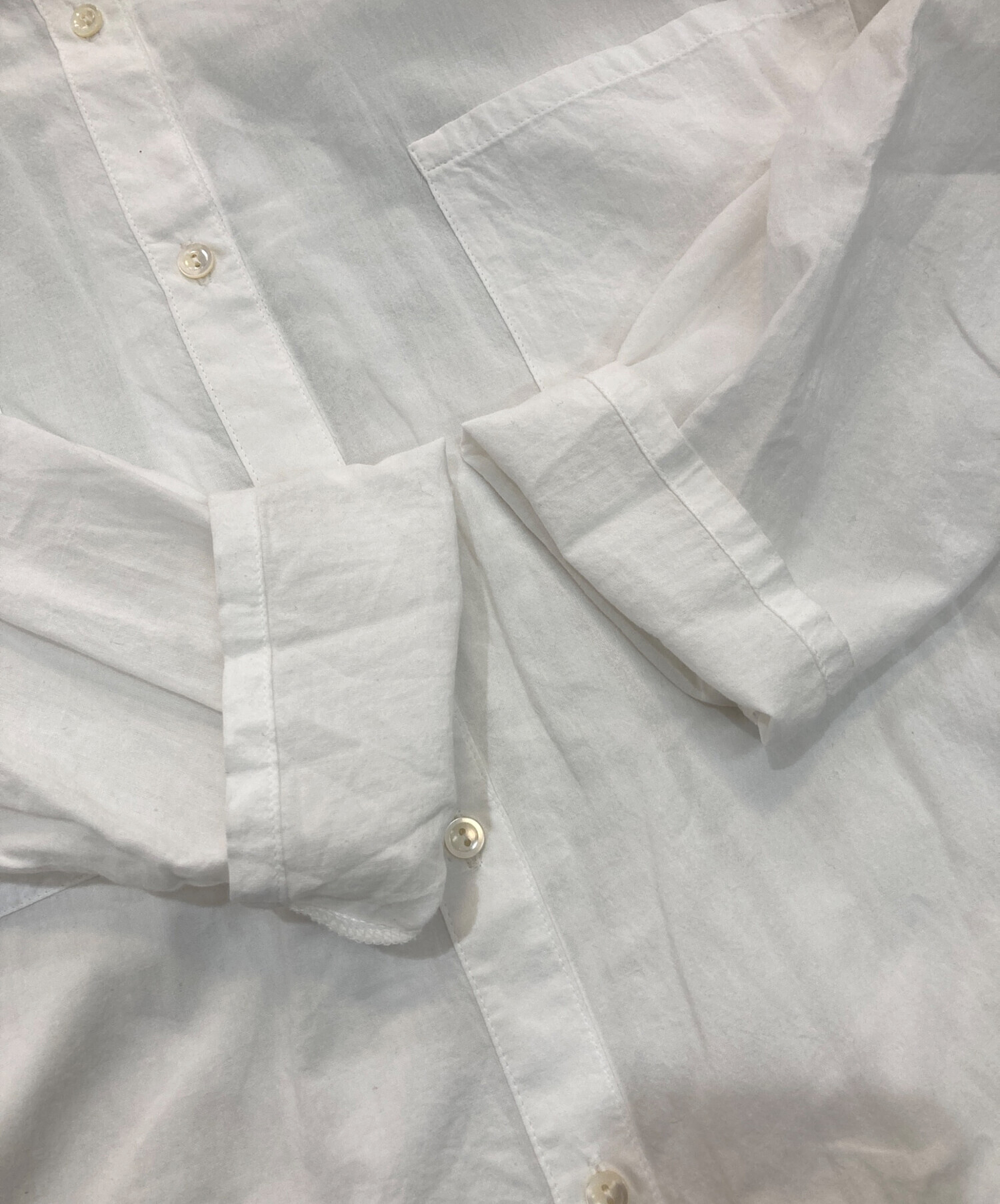中古・古着通販】mizuiro-ind (ミズイロインド) バンドカラーシャツ