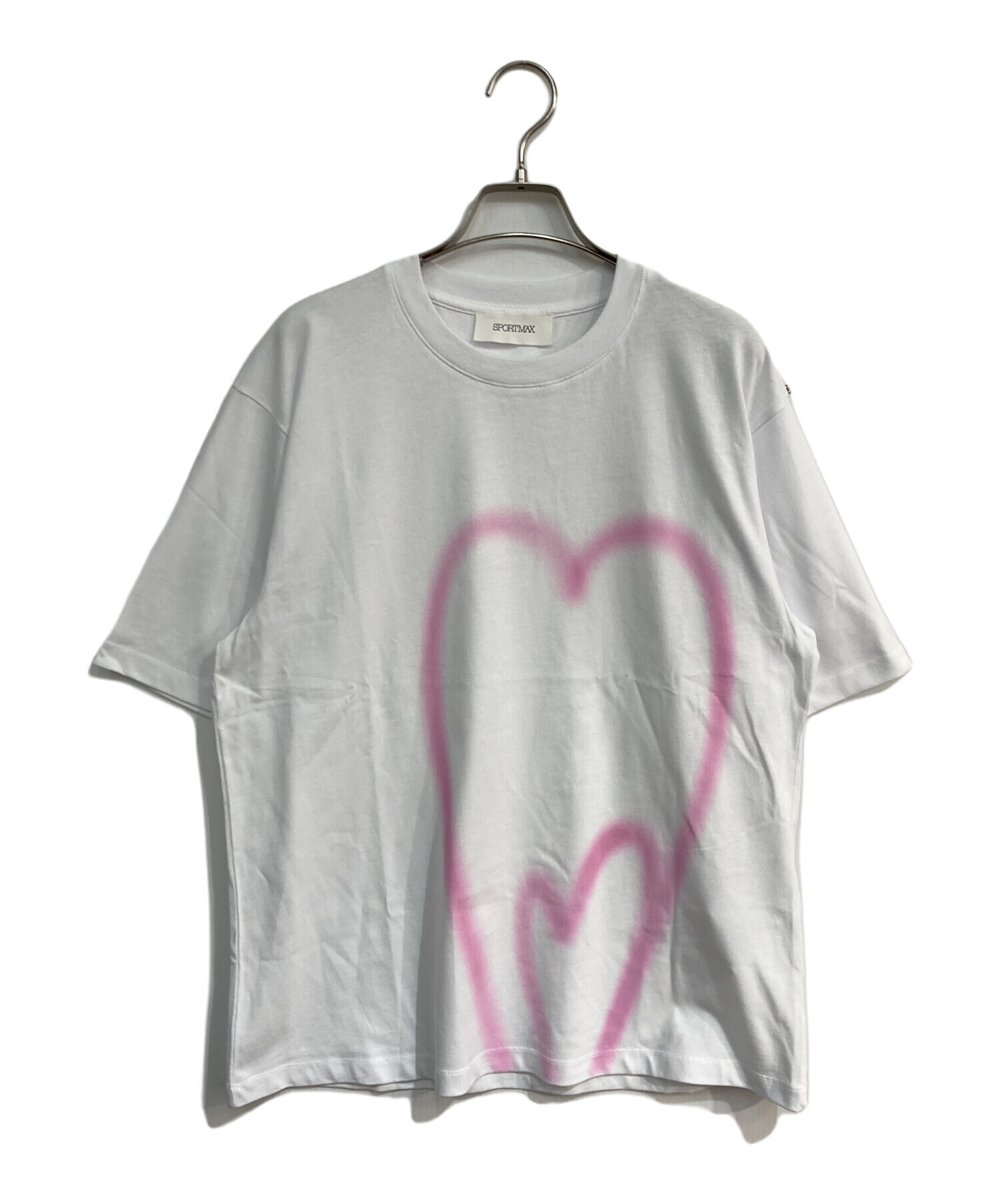 中古・古着通販】SPORT MAX (スポーツマックス) ハートプリントTシャツ 