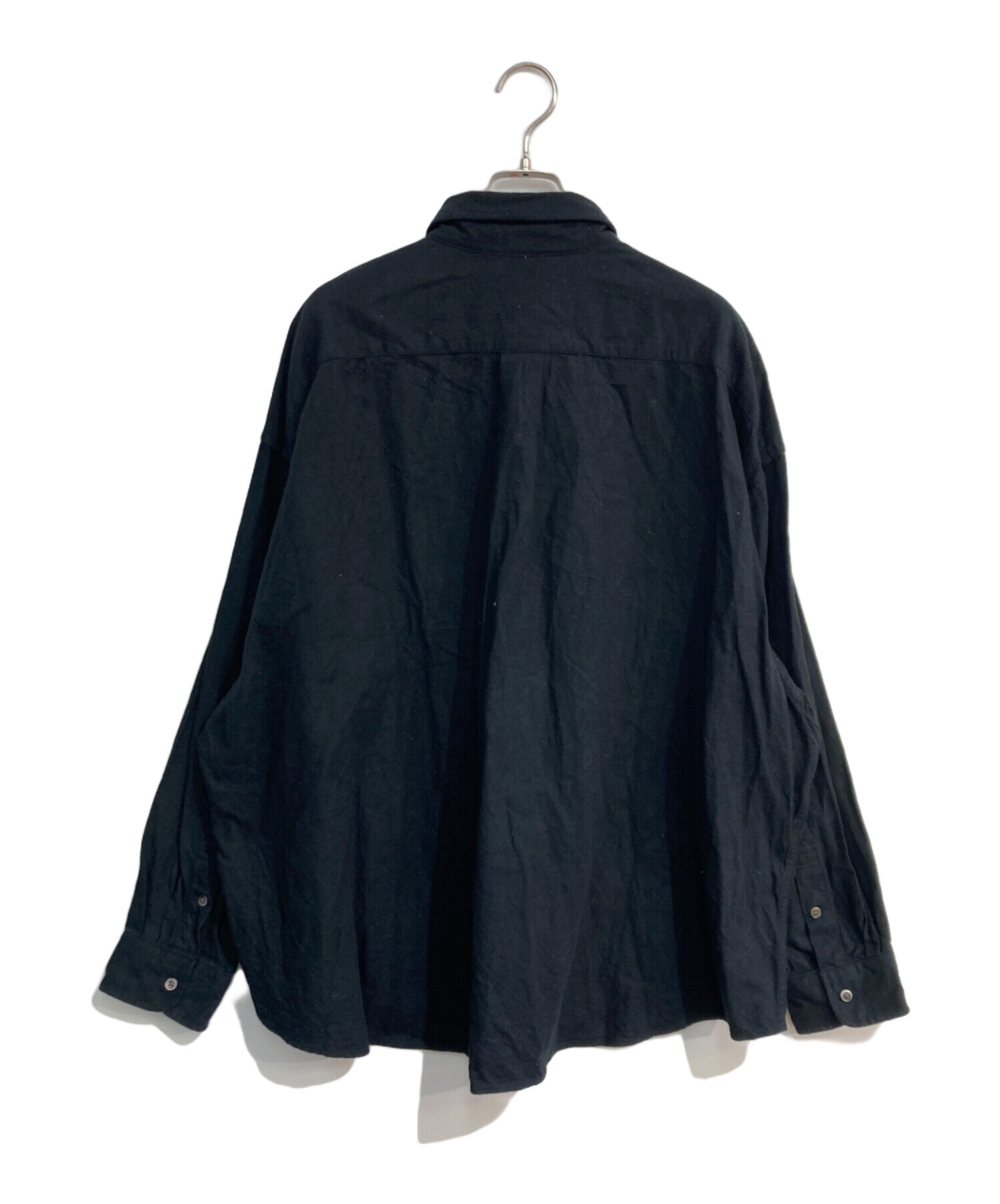 中古・古着通販】SEESEE (シーシー) フランネルシャツ ブラック サイズ