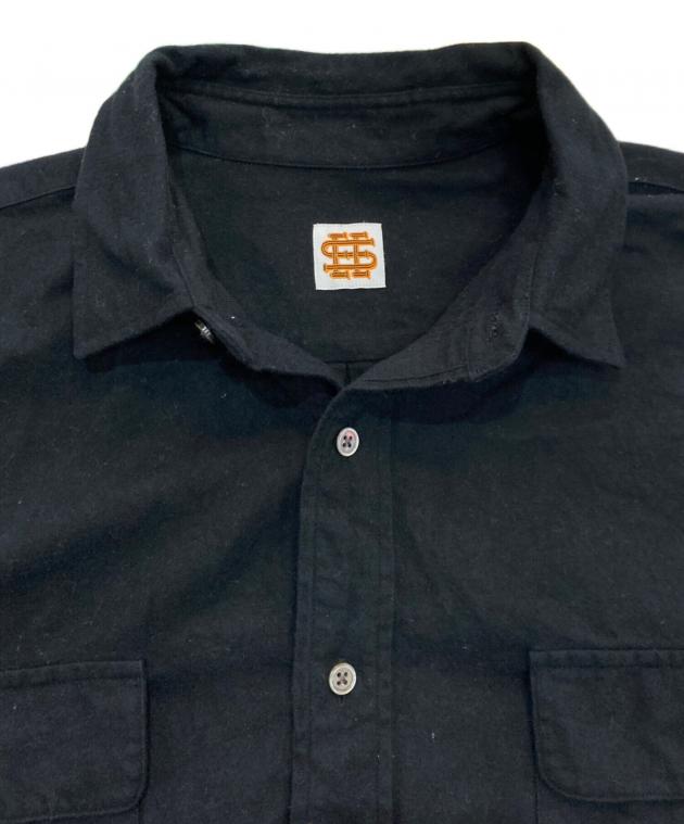 中古・古着通販】SEESEE (シーシー) フランネルシャツ ブラック サイズ