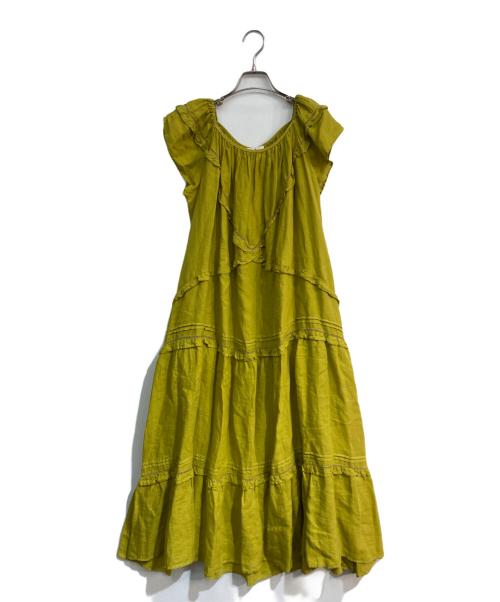 【未使用】LANVIN en Bleu ノーカラーワンピース M 中古・古着通販】LANVIN en Bleu (ランバンオンブルー) リネン