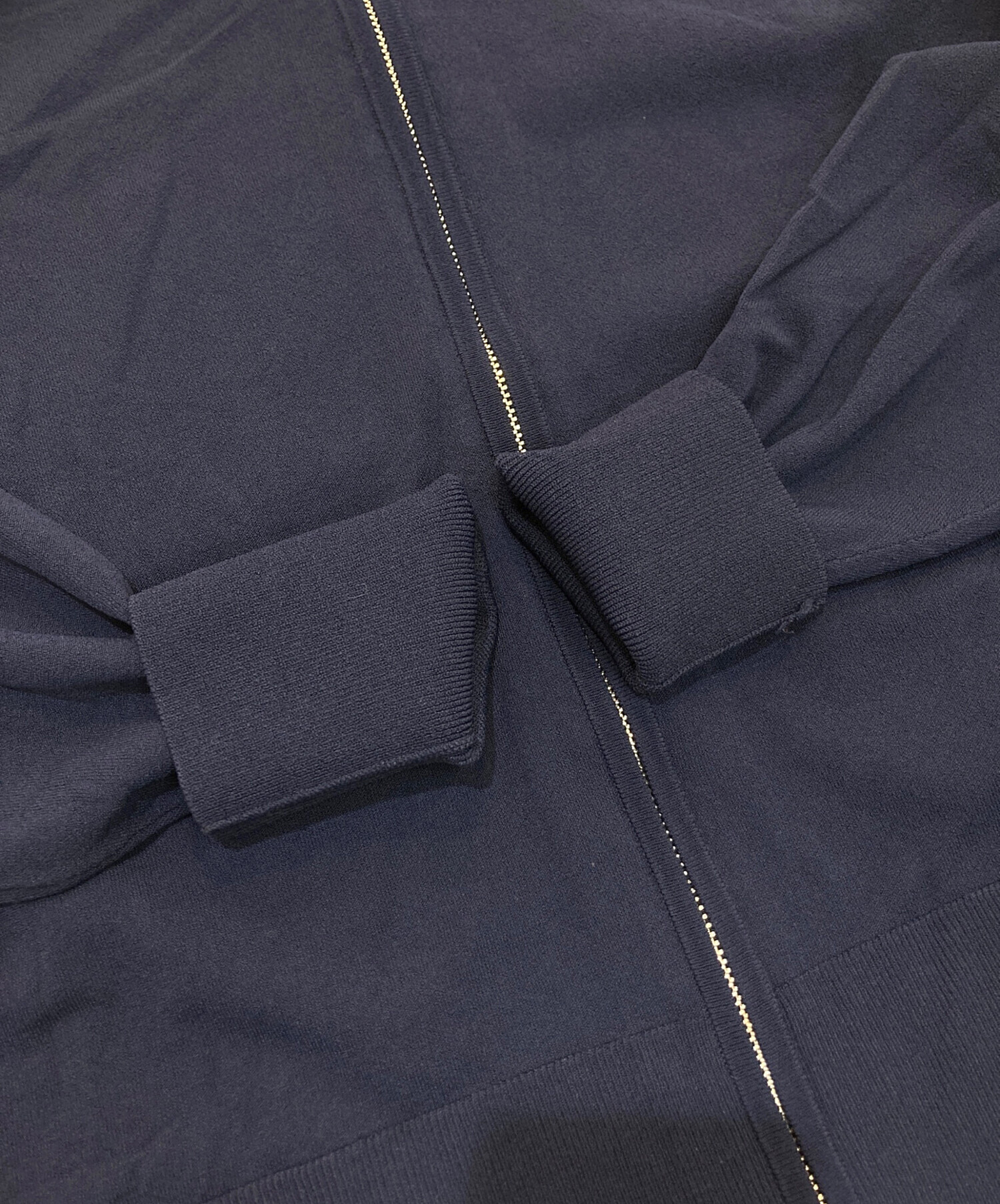 極美品 セオリー COMPACT CREPE ジップアップブルゾン ネイビー S 中古・古着通販】theory (セオリー) Compact Crepe Zip Up Bomber 01