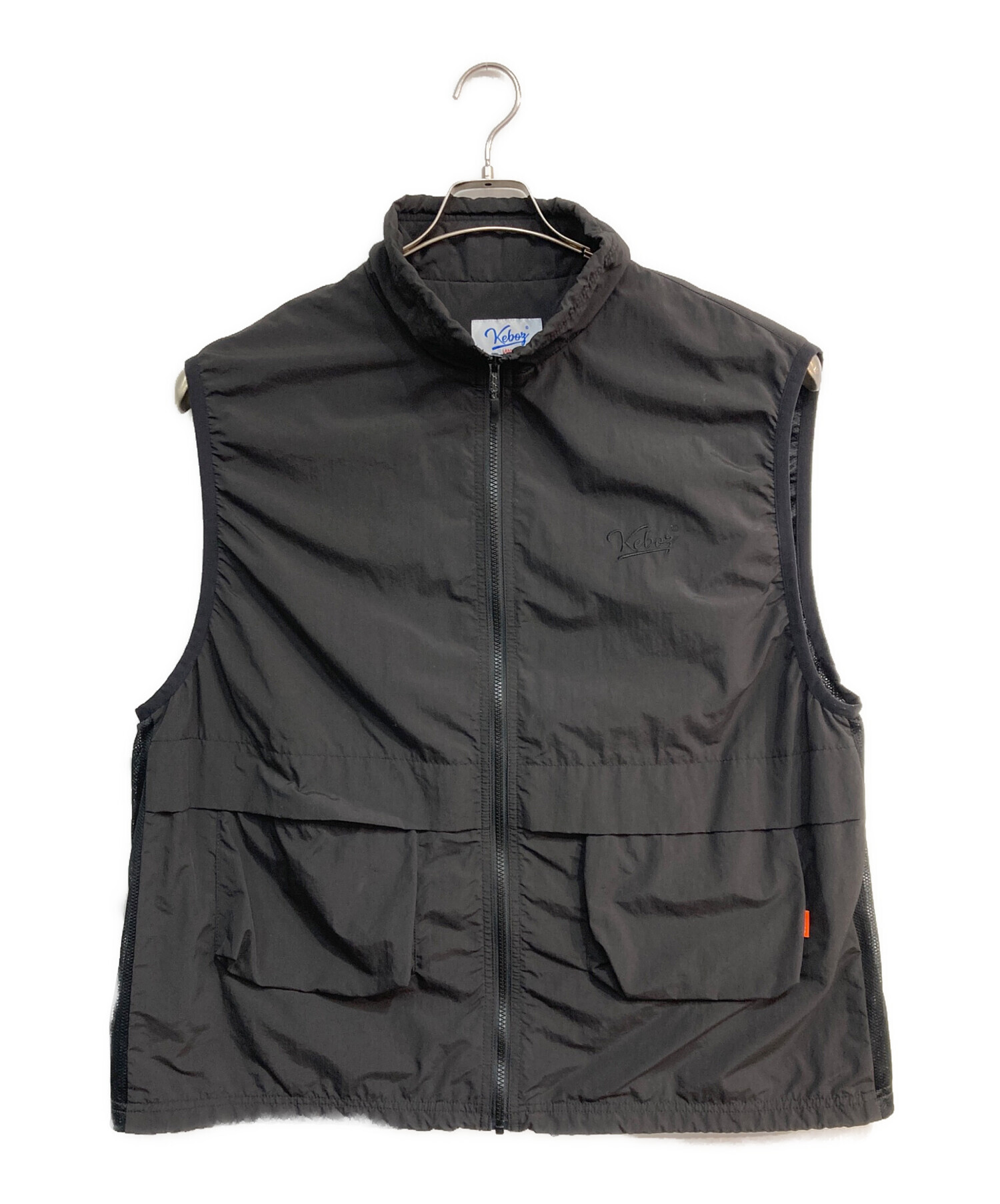 KEBOZ needlesコラボ　ナイロンベスト 中古・古着通販】KEBOZ (ケボズ) ナイロンベスト ブラック サイズ:Free