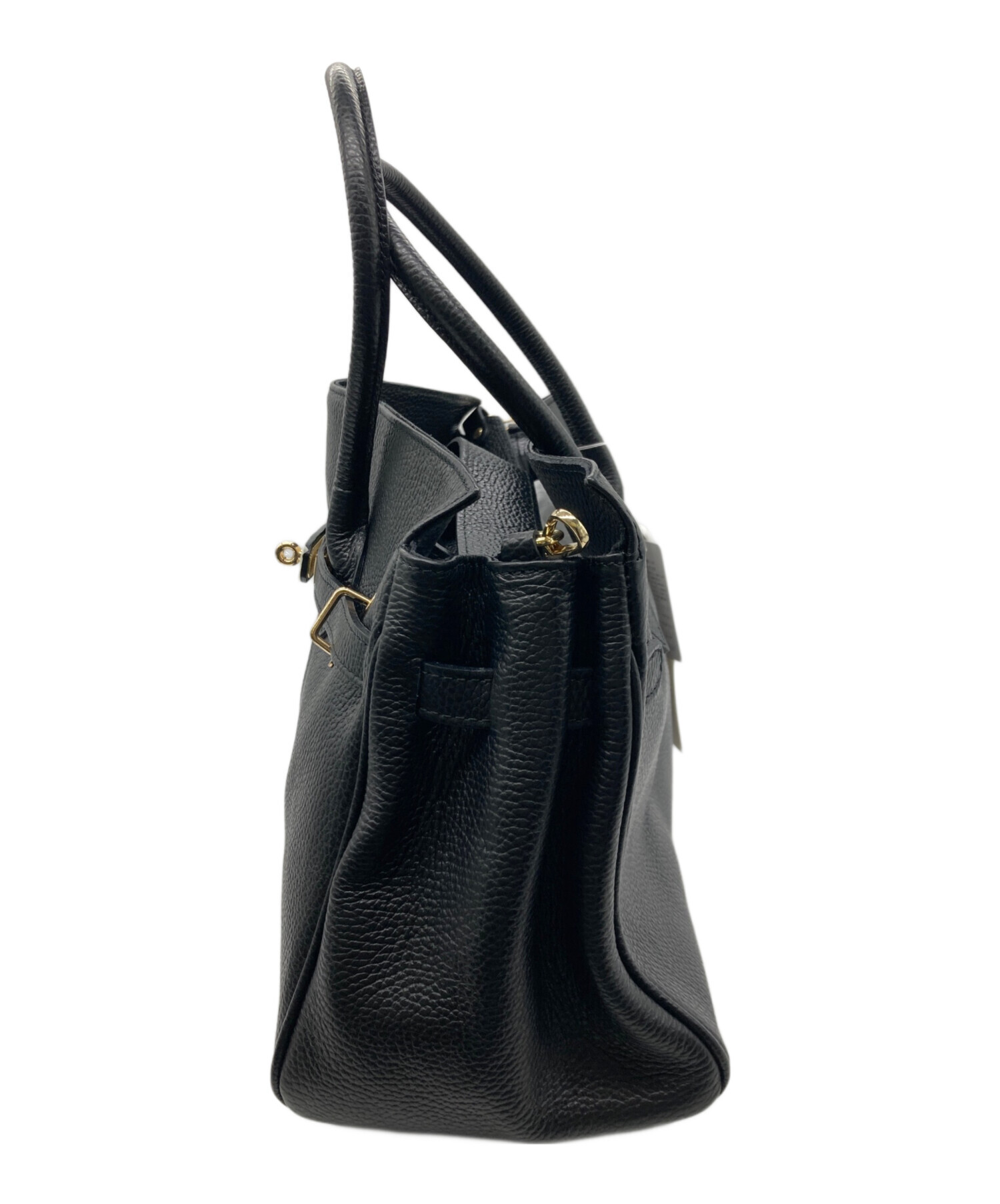 中古・古着通販】AULENTTI (オウレンティ) レザー2WAY BAG ブラック 未 