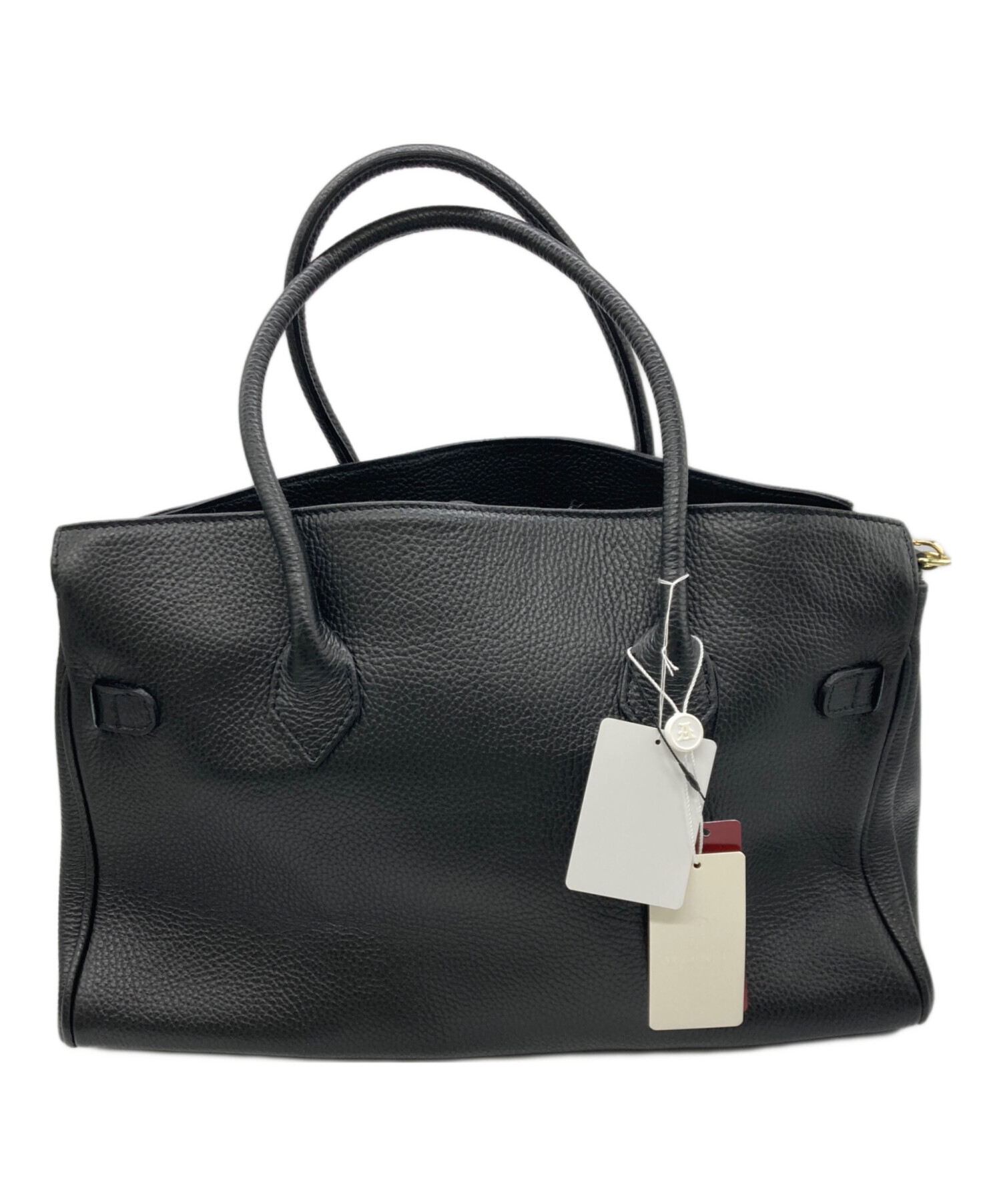 中古・古着通販】AULENTTI (オウレンティ) レザー2WAY BAG ブラック 未 