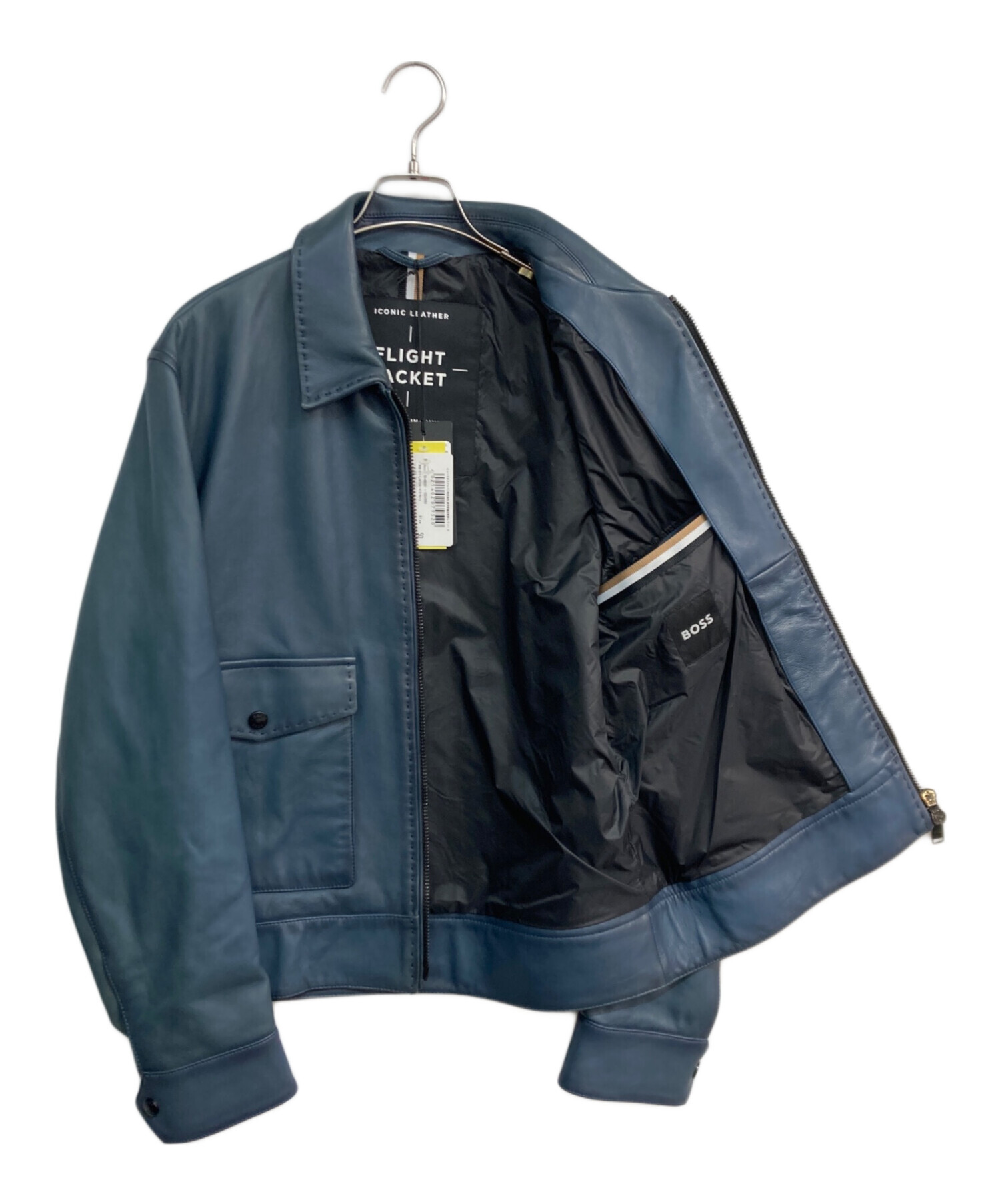 中古・古着通販】HUGO BOSS (ヒューゴ ボス) レザーフライトジャケット 