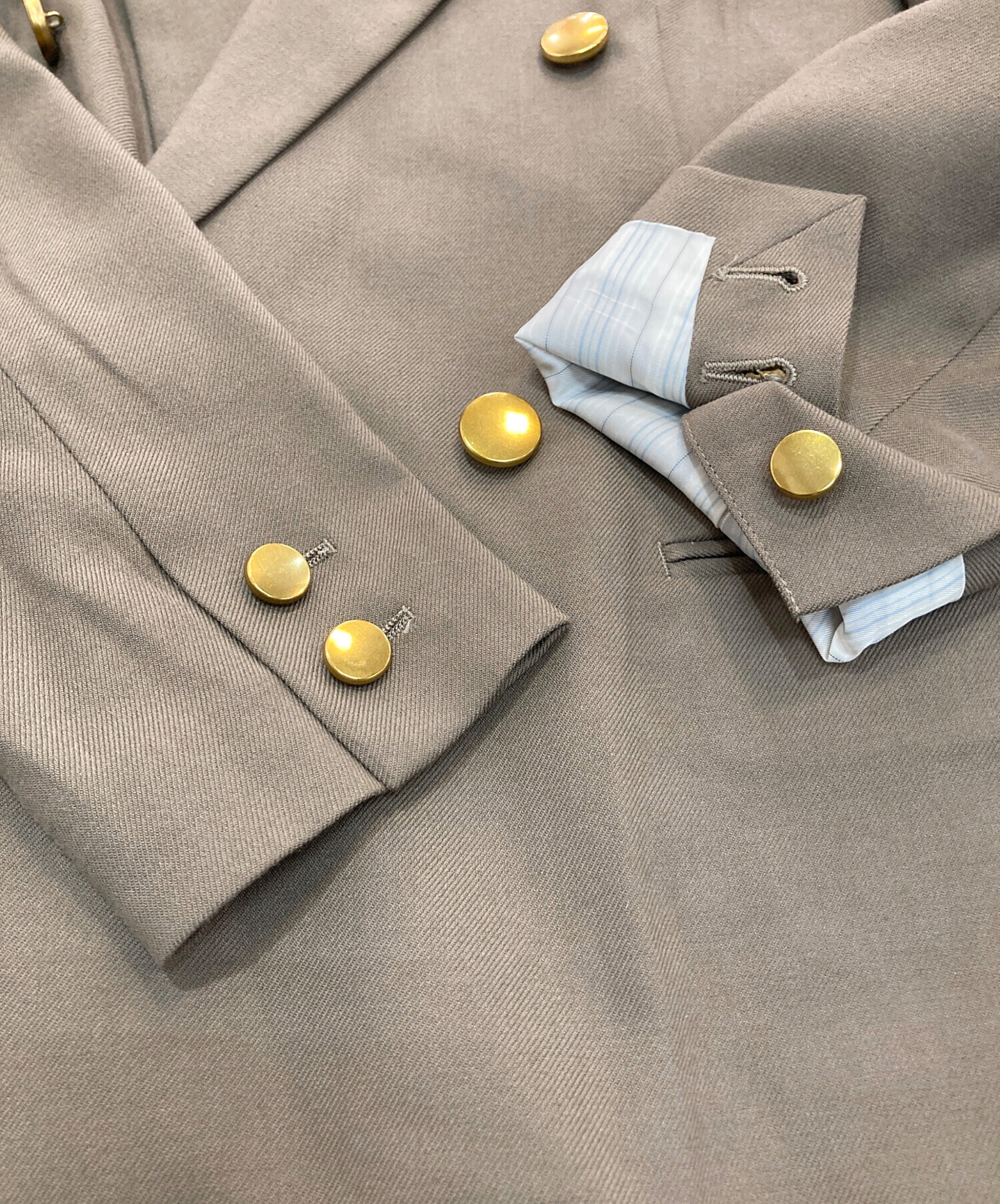 中古・古着通販】Noble (ノーブル) ピークドジャケット ブラウン