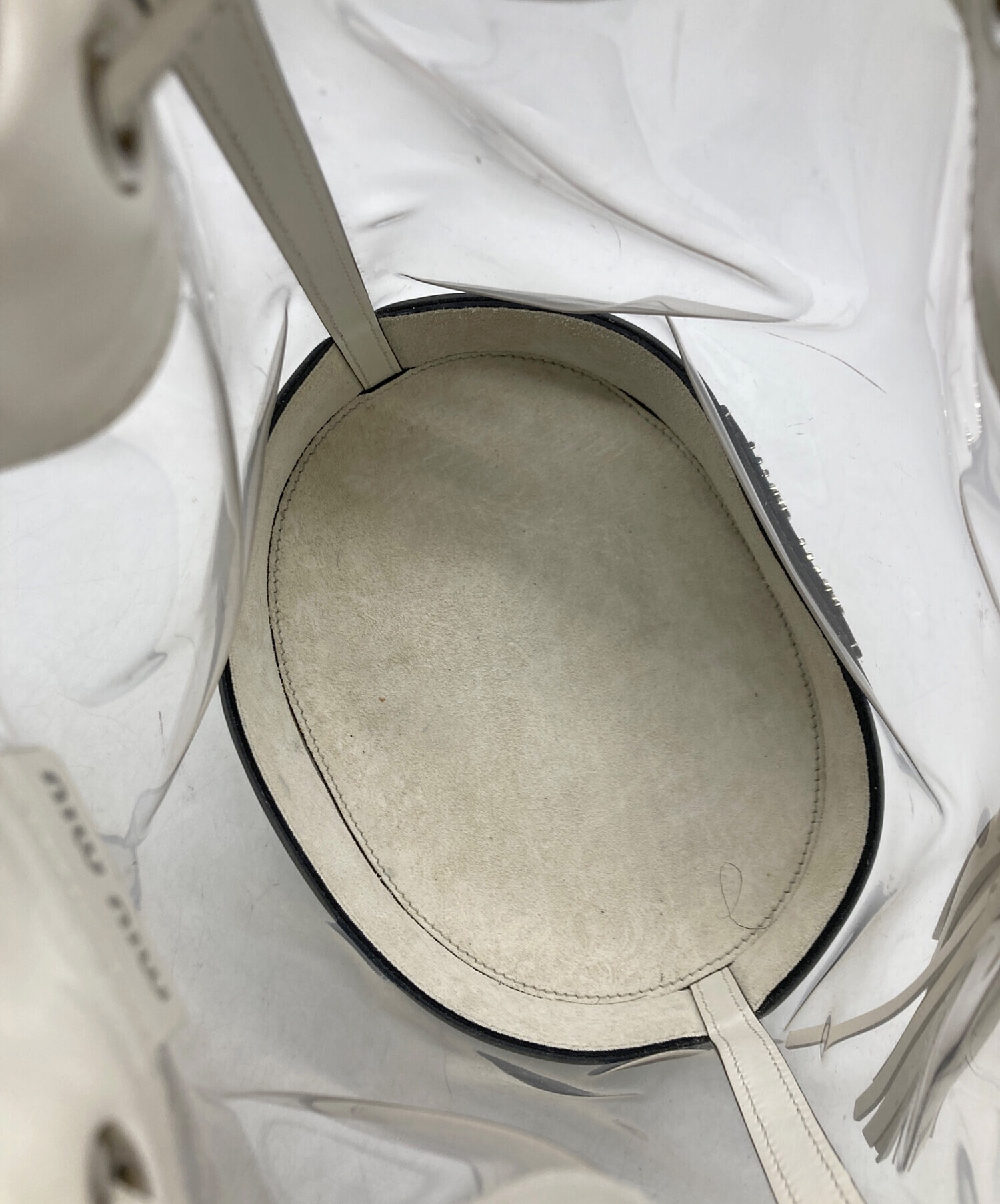 中古・古着通販】MIU MIU (ミュウミュウ) 巾着 クリア バッグ ホワイト