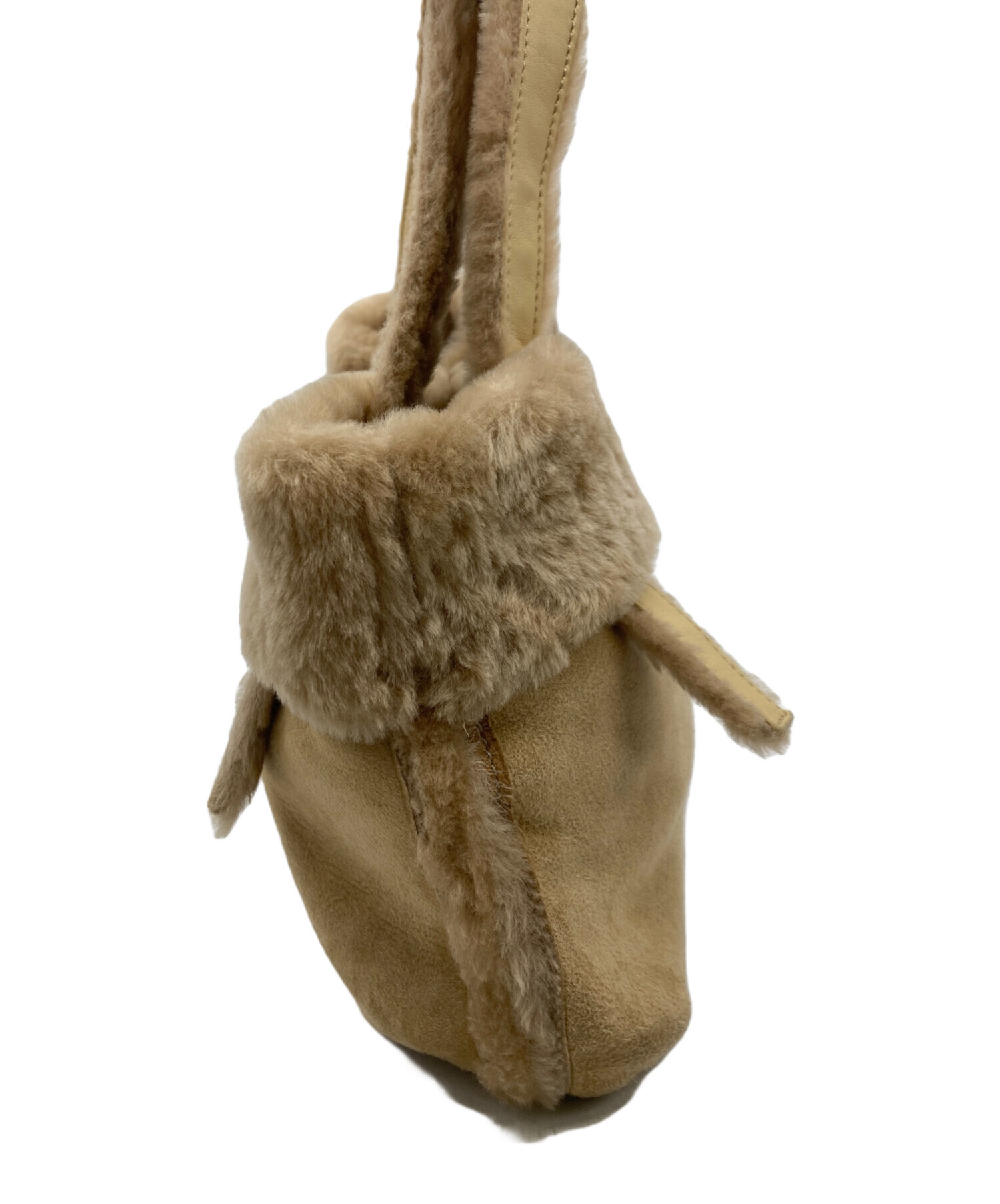 中古・古着通販】LOEWE (ロエベ) アナグラムムートンバッグ ベージュ