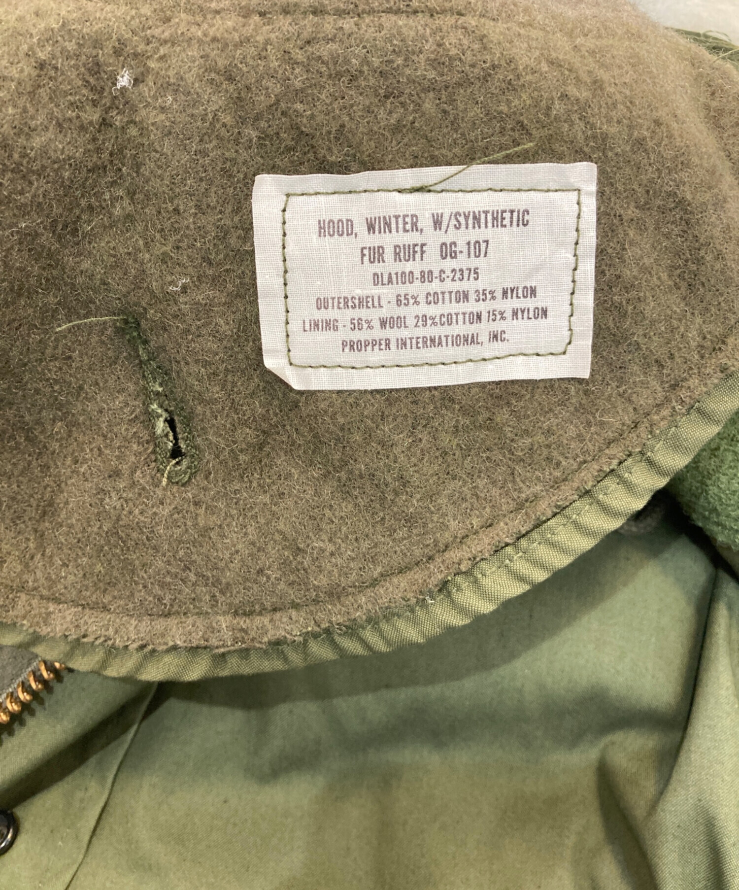 中古・古着通販】US ARMY (ユーエスアーミー) M-65 フード・ライナー