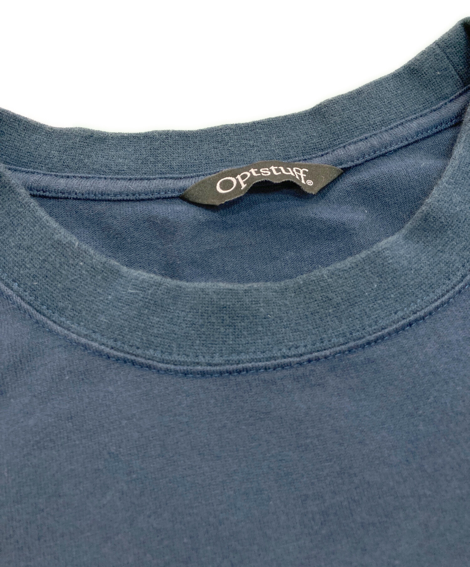 中古・古着通販】optsuff (オプトスタフ) DRAWSTRING T-SHIRT ネイビー