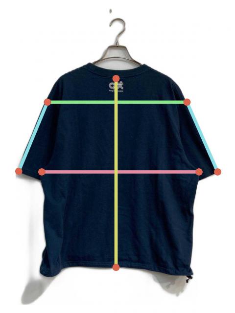 中古・古着通販】optsuff (オプトスタフ) DRAWSTRING T-SHIRT ネイビー