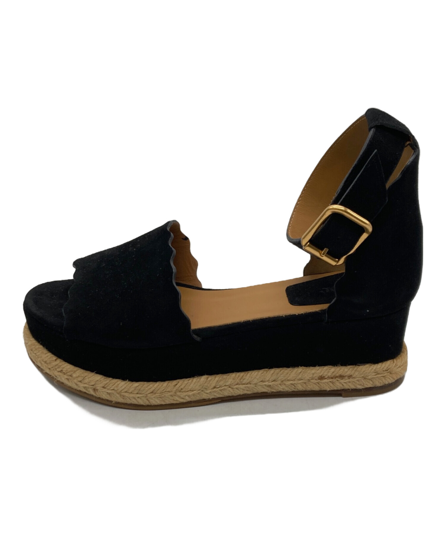 中古・古着通販】Chloe (クロエ) ウェッジソールスウェードサンダル 