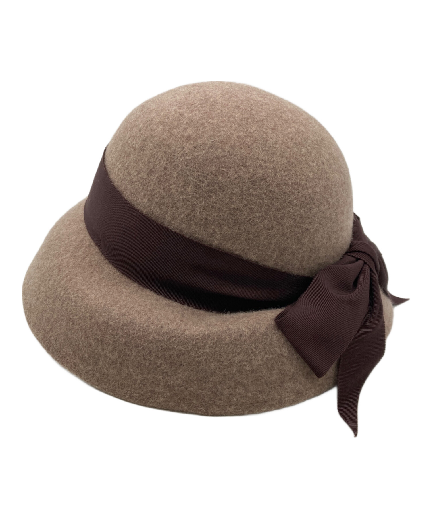 CA4LAのベージュ バケットハット リボン付き新品。 CA4LA ベージュ リボン付きハット CA4LAのベージュ バケットハット