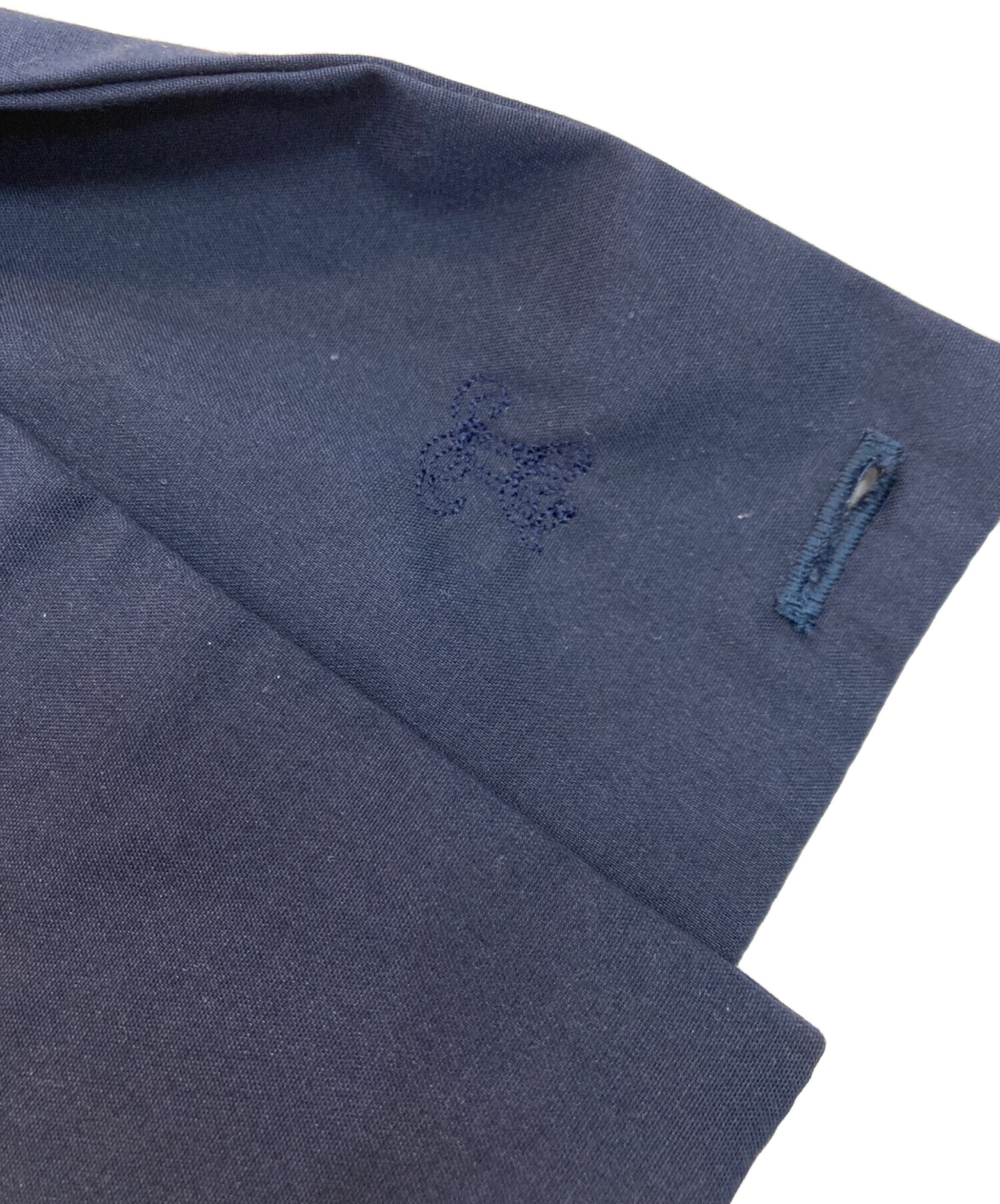 deres デレス　プルオーバーシャツ ネイビー　新品・未使用 中古・古着通販】deres (デレス) プルオーバーブラウス ネイビー