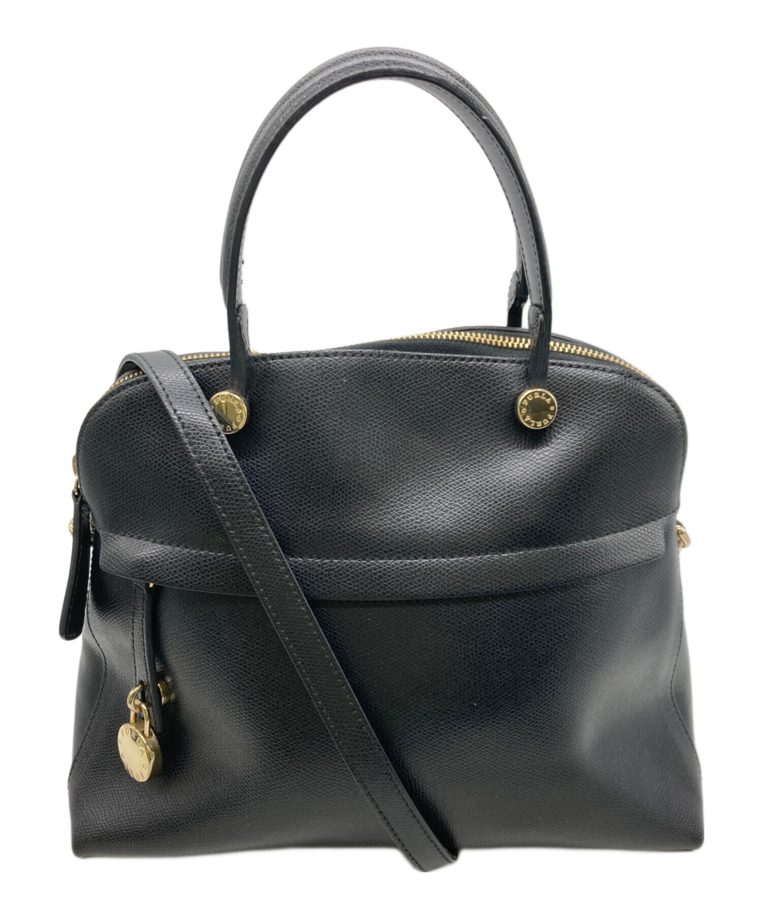 中古・古着通販】FURLA (フルラ) パイパー2WAYバッグ ブラック 