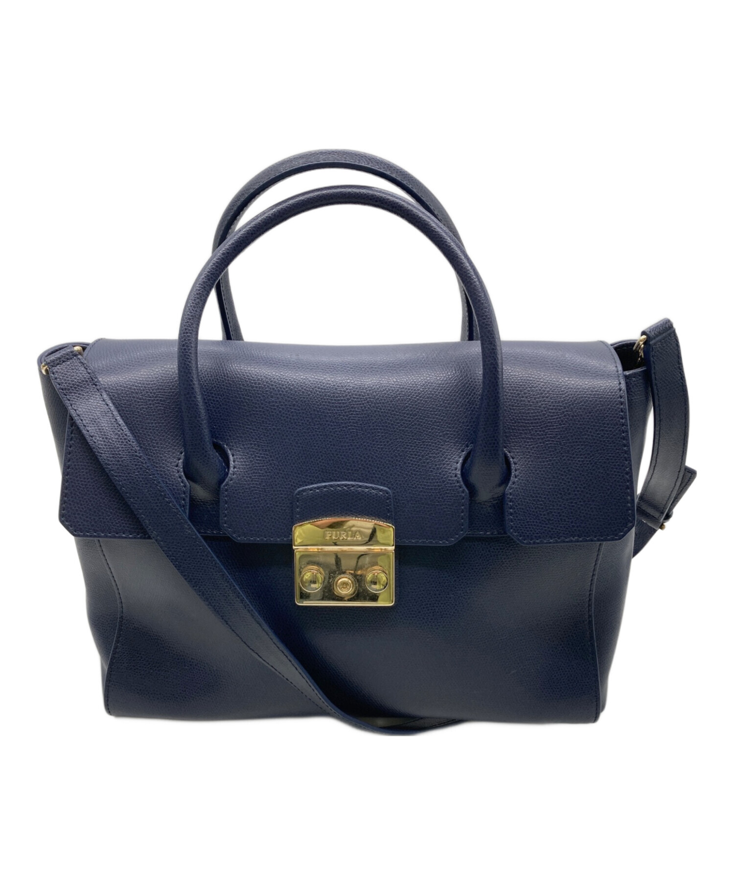 中古・古着通販】FURLA (フルラ) 2WAYバッグ ネイビー｜ブランド・古着 