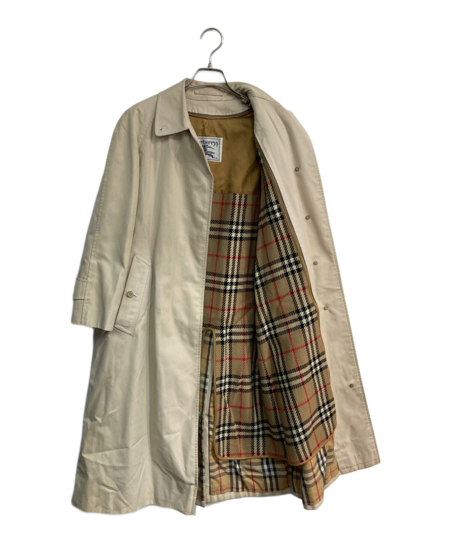 【美品】BURBERRYS　バーバリー　レディース　ノバチェック　ステンカラー 美品 Burberrys 90s 白タグ バーバリー ステンカラーコート ノバ