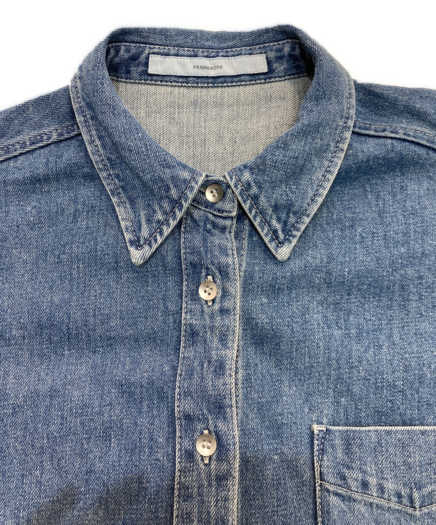 中古・古着通販】FRAMeWORK (フレームワーク) denim シャツ 