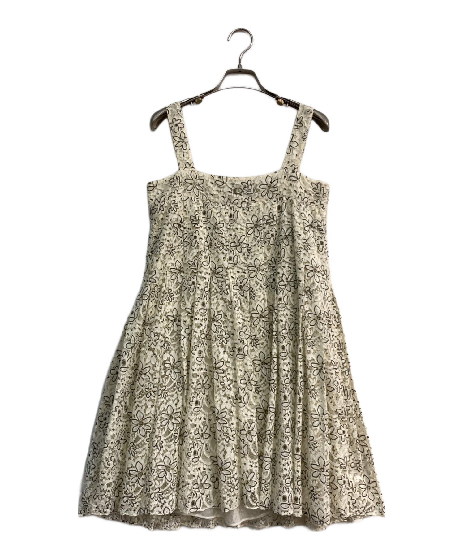 中古・古着通販】CHANEL (シャネル) フラワーノースリーブワンピース 
