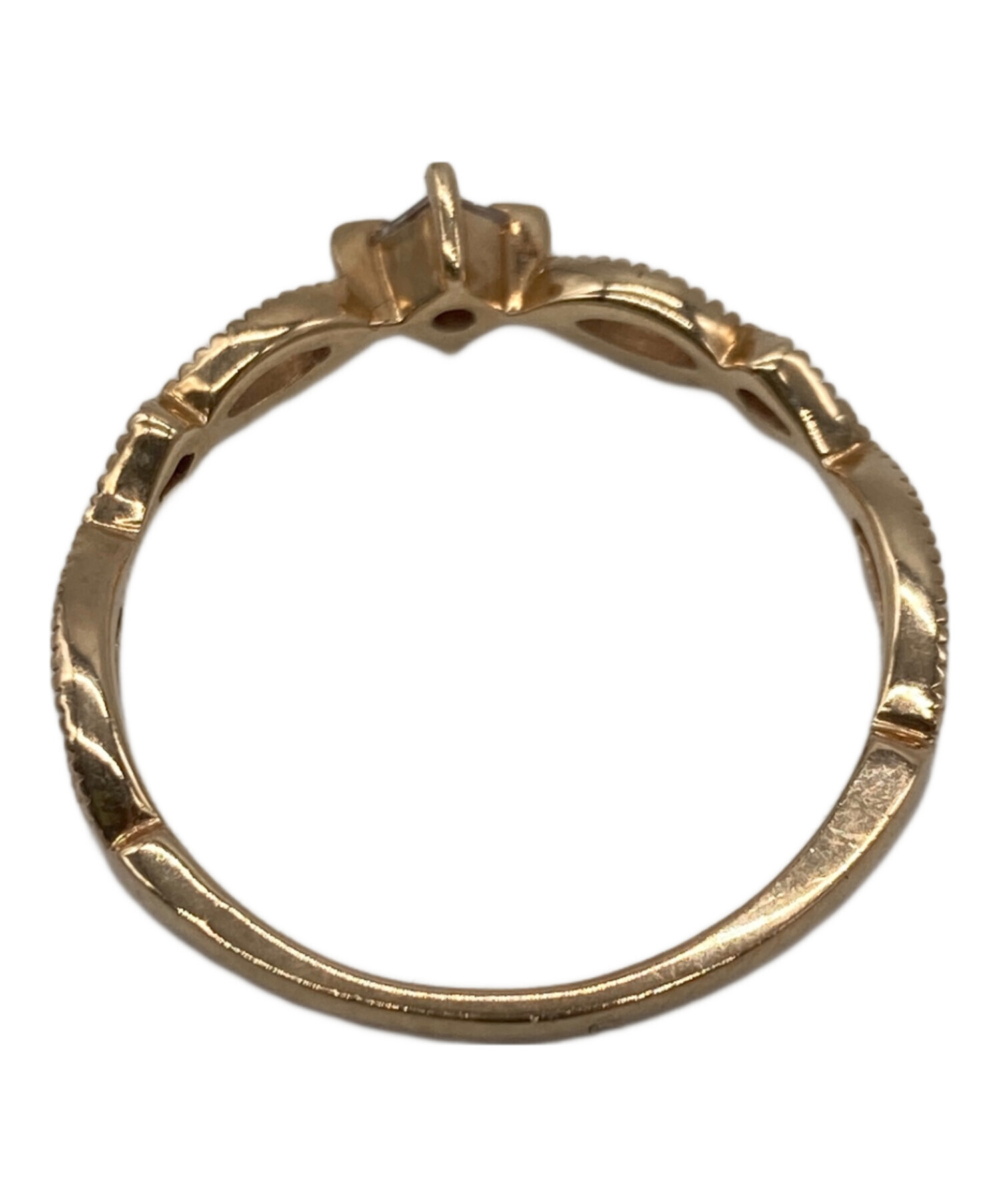 中古・古着通販】agete (アガット) ひし形ダイヤゴールドリング 0.06ct 