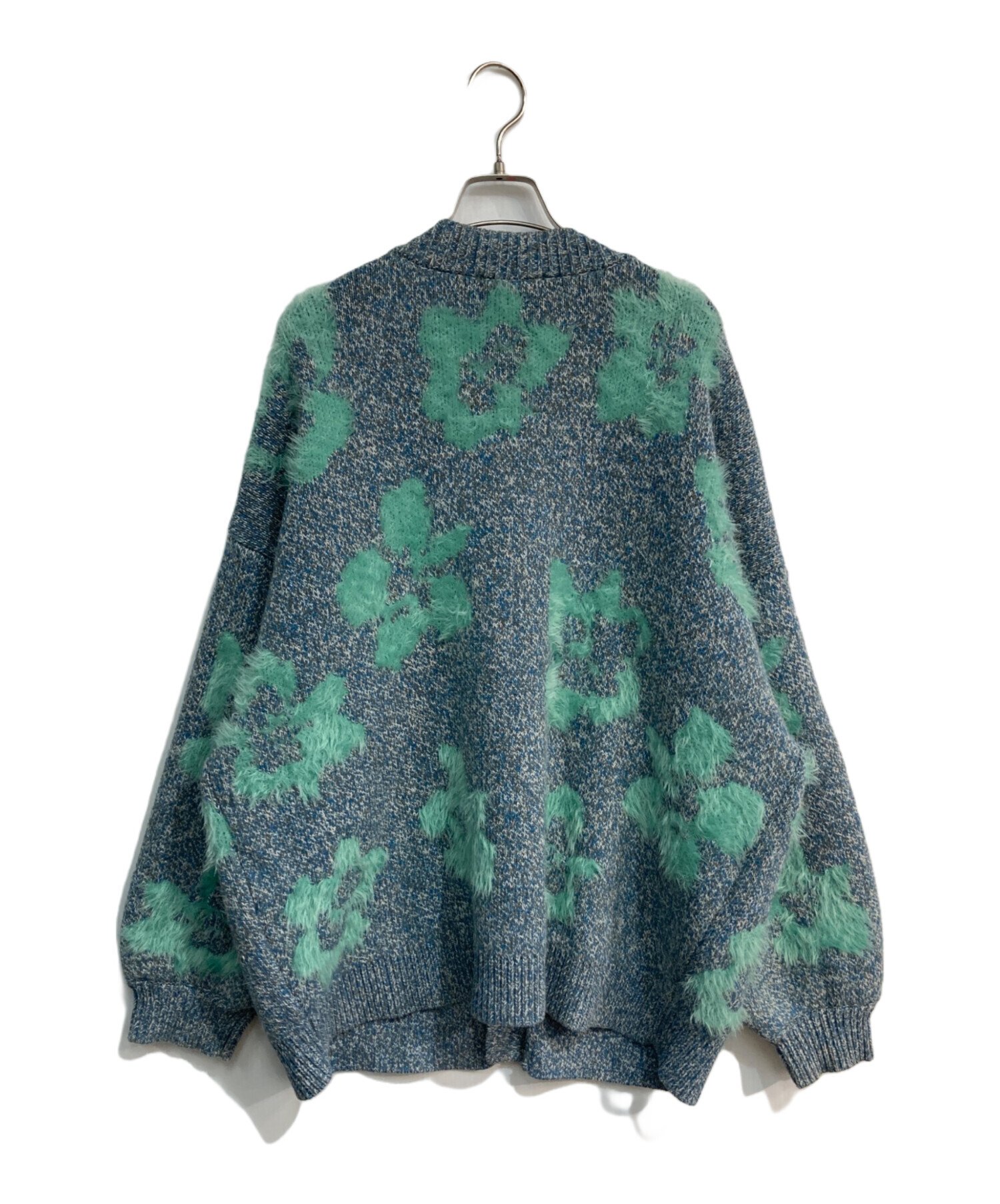 中古・古着通販】HARE (ハレ) フラワーモチーフシャギーカーディガン