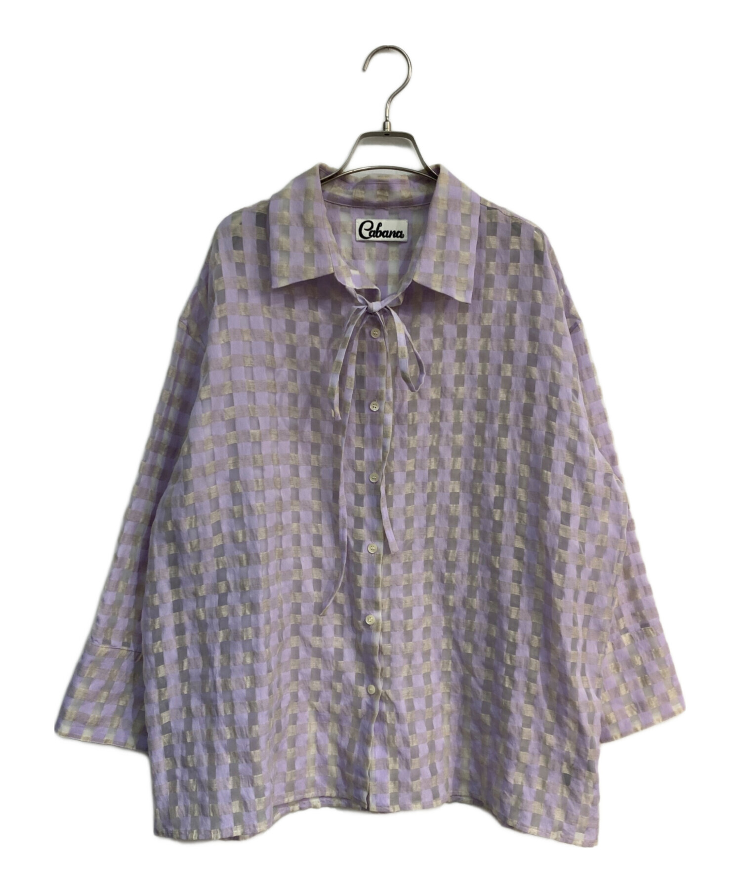 中古・古着通販】Cabana (カバナ) シアサッカーチェックシャツ 23SS 