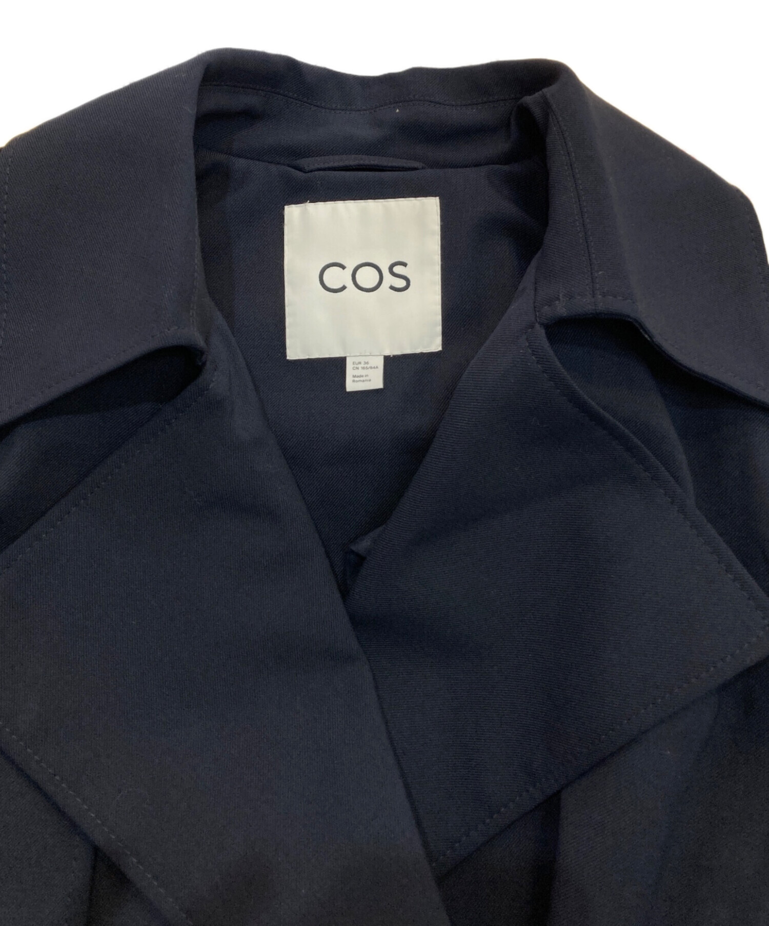 中古・古着通販】COS (コス) トレンチコート 1010620 ネイビー サイズ