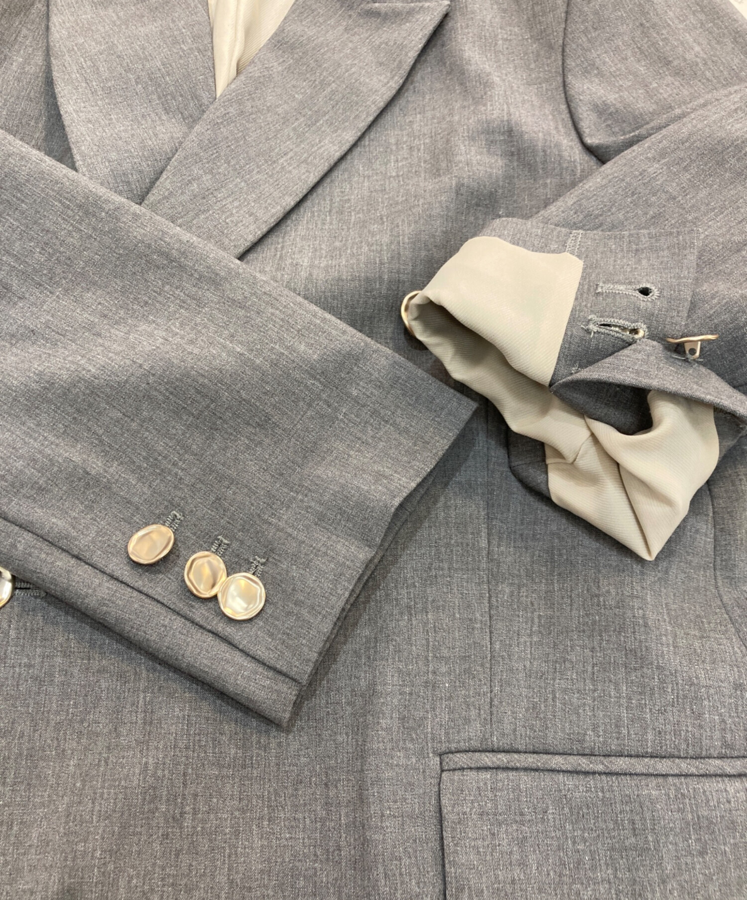 25SS SNIDEL Sustainableイレギュラー 金ボタン ジャケット Snidel