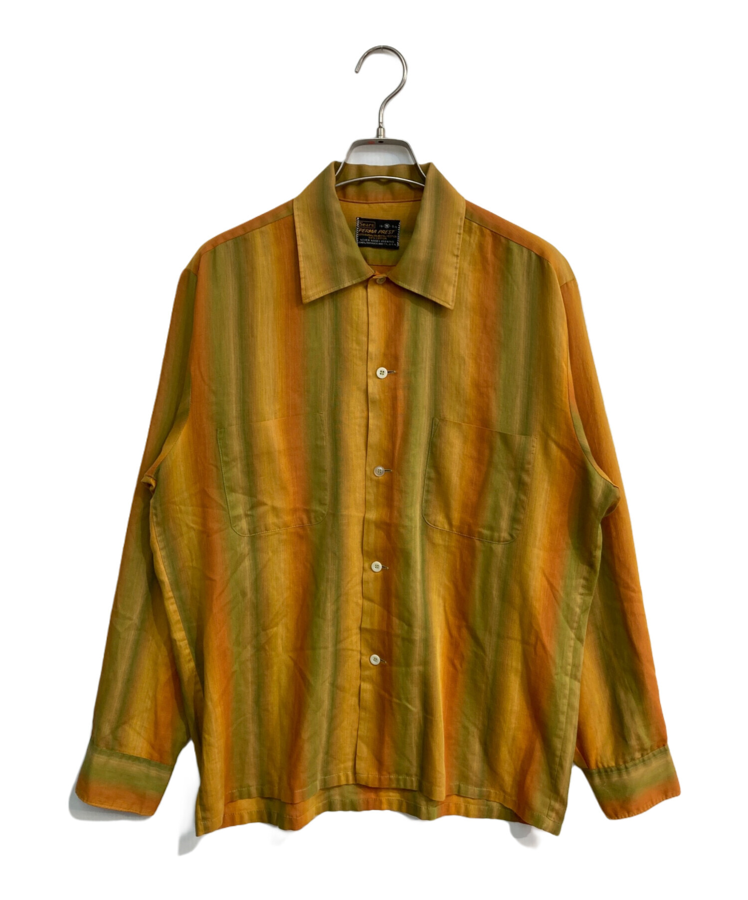 中古・古着通販】Sears (シアーズ) オンブレチェックシャツ オレンジ