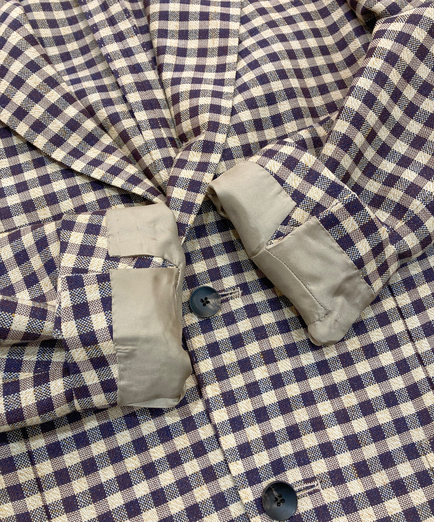 中古・古着通販】LARDINI (ラルディーニ) ウールリネンチェック 