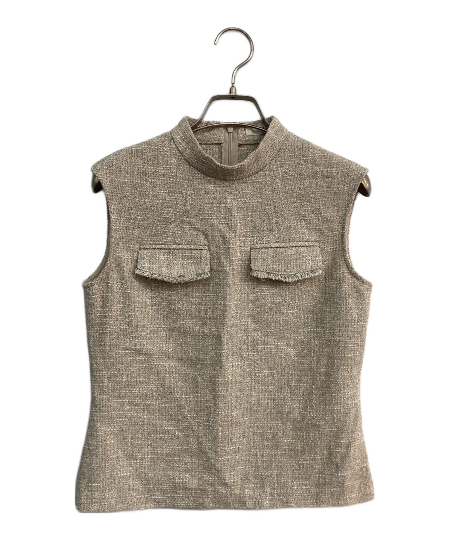 L’Or  ロル / Summer Tweed Blouse 中古・古着通販】L'Or (ロル) Summer Tweed Blouse ベージュ サイズ