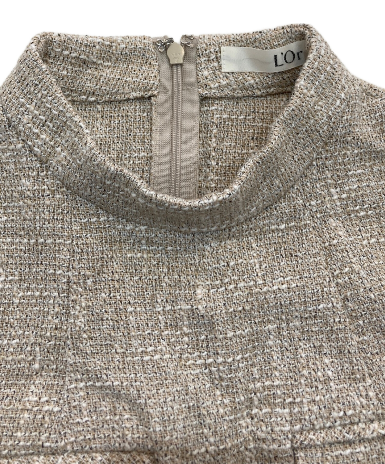 L’Or  ロル / Summer Tweed Blouse 中古・古着通販】L'Or (ロル) Summer Tweed Blouse ベージュ サイズ