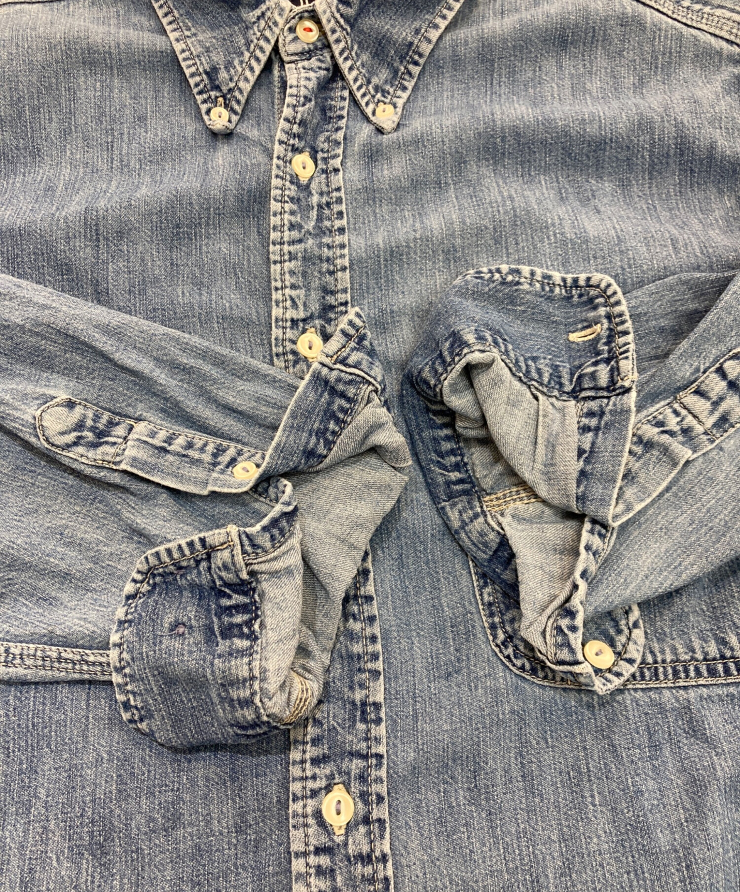 中古・古着通販】GAP (ギャップ) 90S デニムワークシャツ OLD GAP 猫目